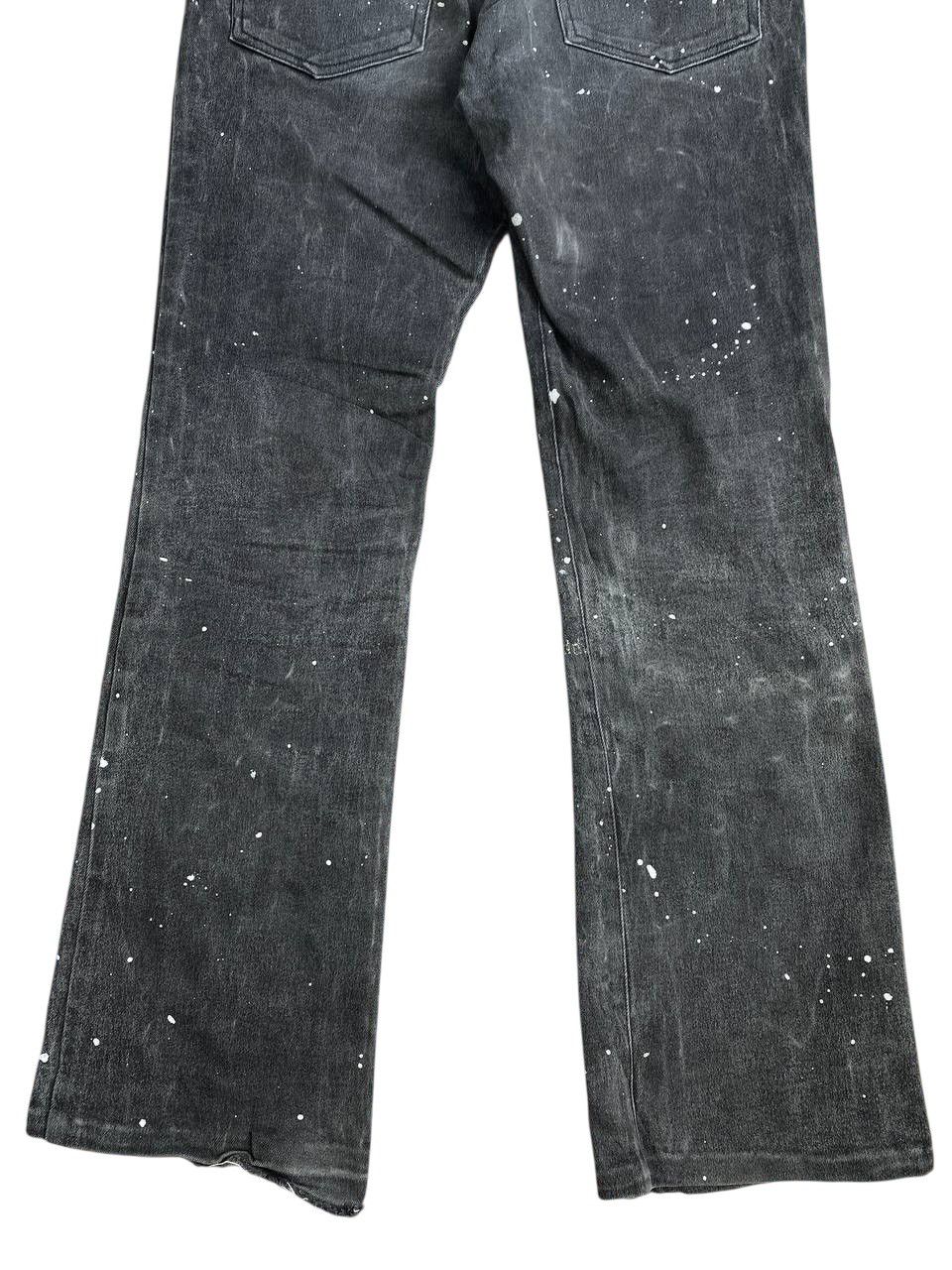 Japanese Brand Y2K 2000’s Berning Sho Paint Splatter Poem Black Denim Size US 29 - 13 Thumbnail