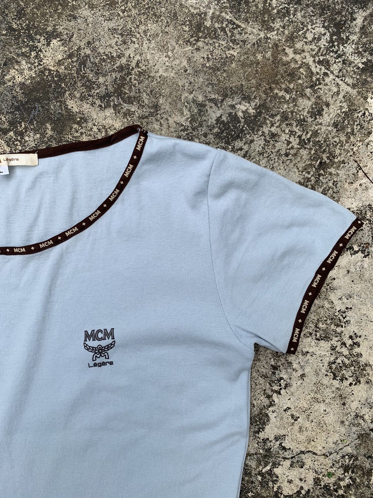 MCM × Vintage Vintage MCM Legere Ringer Tee Size L / US 10 / IT 46 - 2 Thumbnail