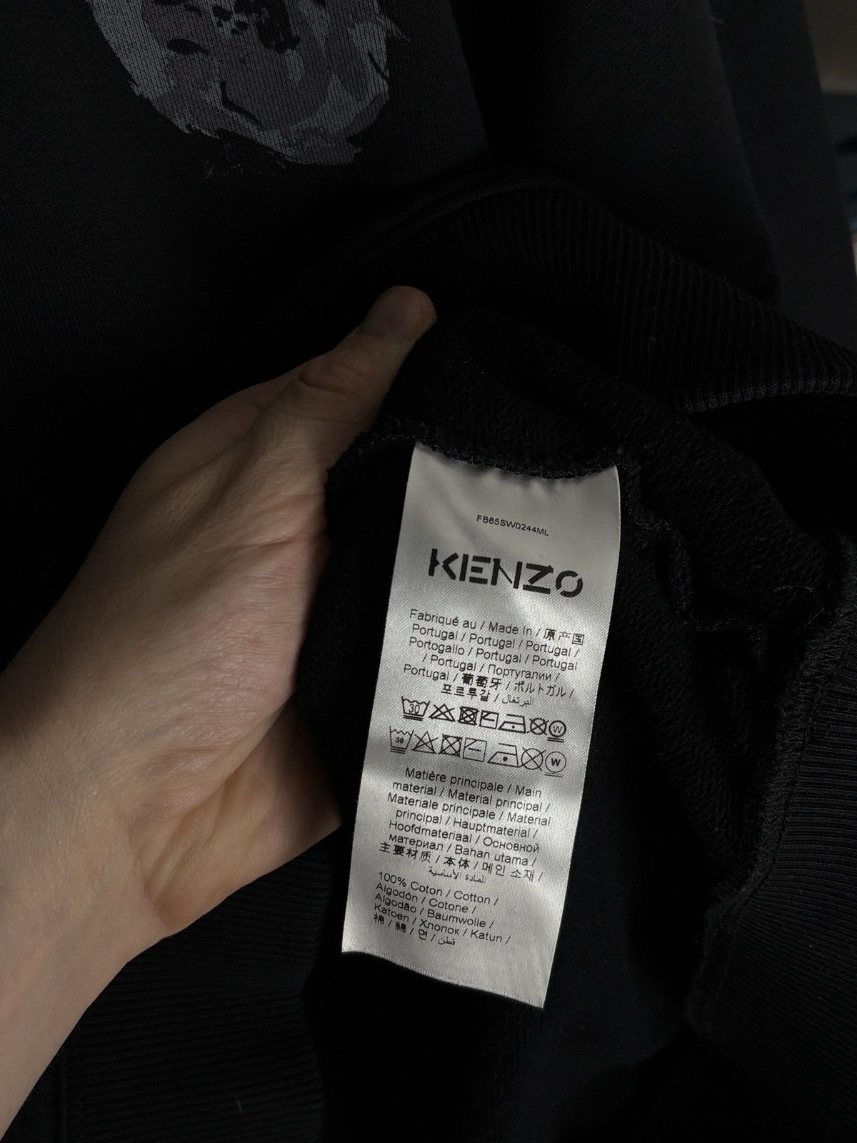 Kenzo Kenzo Floral Print Black Crewneck Sweatshirt Size US XL / EU 56 / 4 - 8 Thumbnail