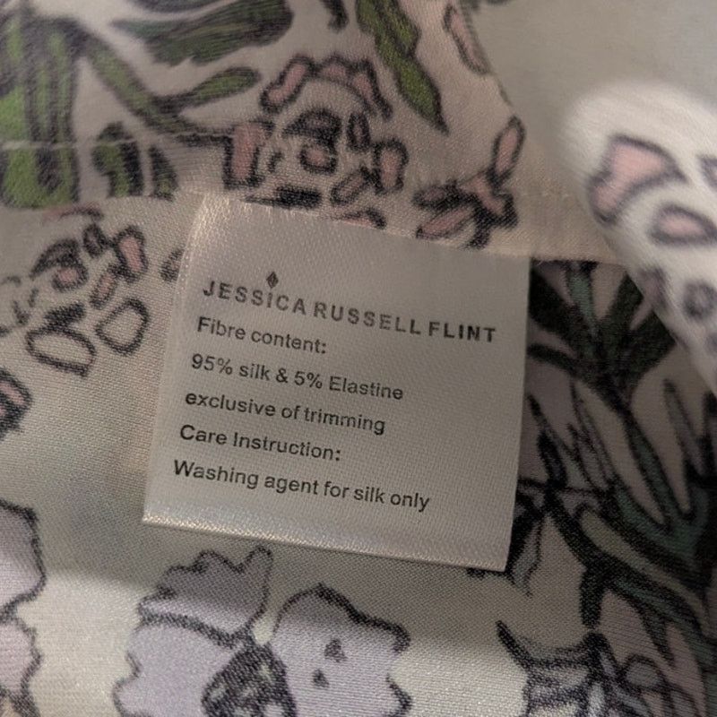 Other Jessica Russell Flint Celia's Garden Spring Bias Silk Skirt Size 28" / US 6 / IT 42 - 5 Thumbnail