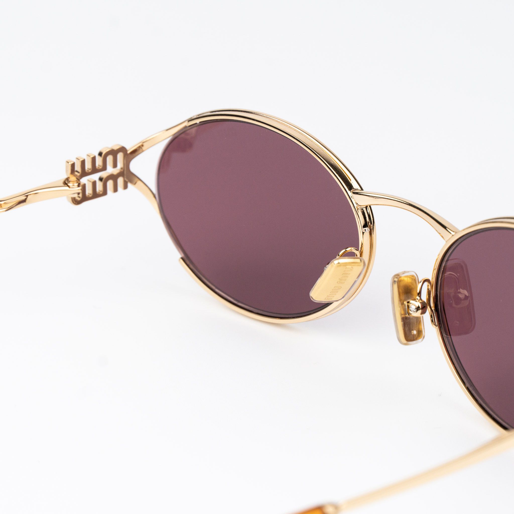 Miu Miu Miu Miu Women Sunglasses LOGO MU52YS 5AK20Y NEW AUTHENTIC Size ONE SIZE - 8 Thumbnail