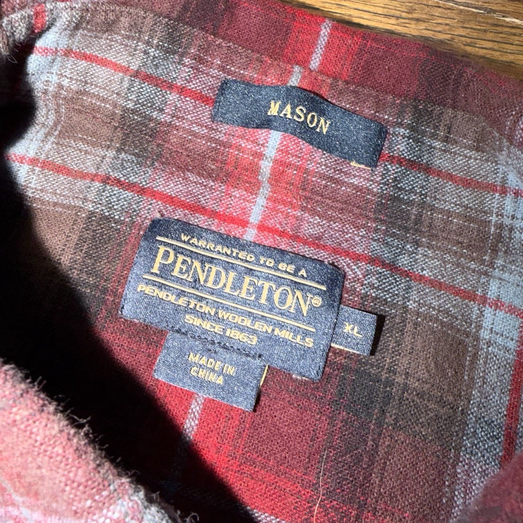 Buck Mason Buck Mason Mens XL Plaid Flannel Long Sleeve Button Shirt Red Size US XL / EU 56 / 4 - 2 Thumbnail