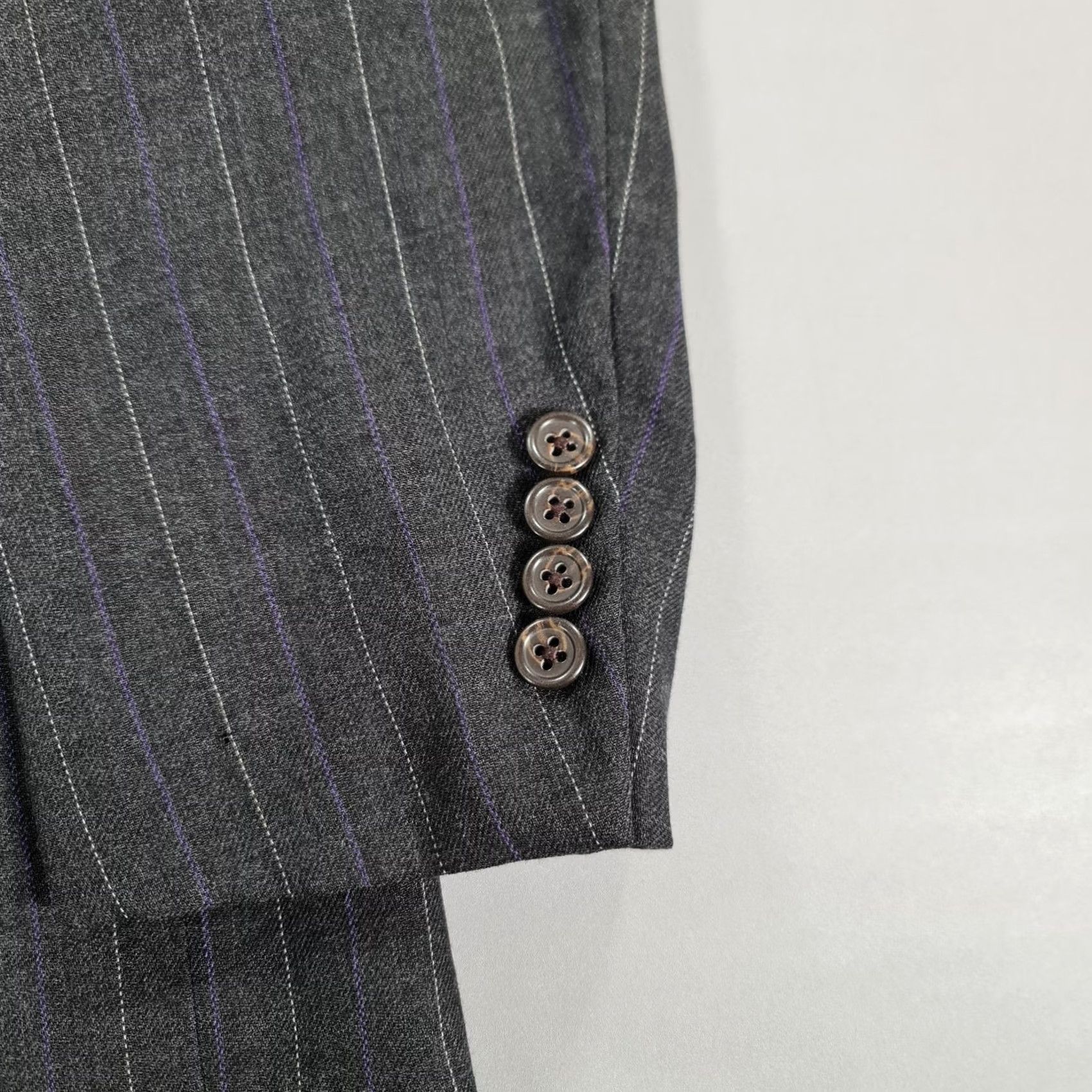 Polo Ralph Lauren Polo Ralph Lauren Mens Blazer Grey 46 R Pin Stripe Wool Suit Jacket Size US XXL / EU 58 / 5 - 3 Thumbnail