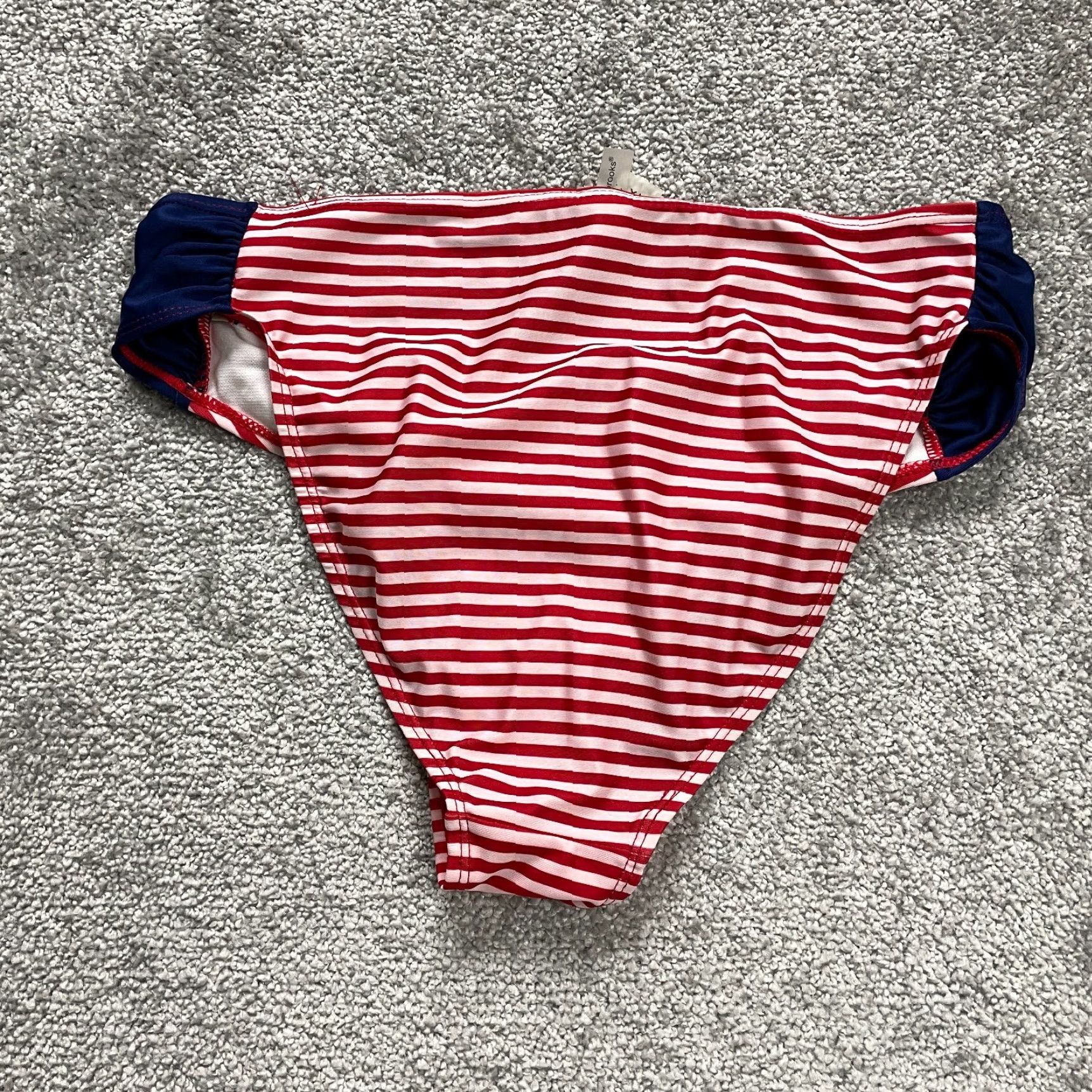 Vintage Bobbie Brooks Bikini Bottom Womens 1XL Red White Striped Mid Rise Summer Beach Size 40" / US 18 - 2 Thumbnail