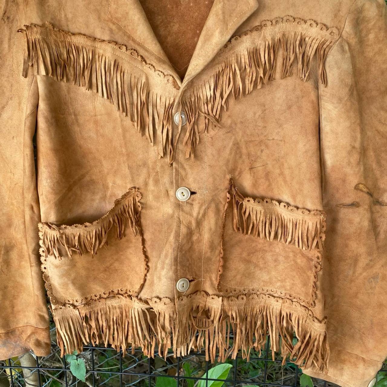 Genuine Leather Vintage Brown Cowboy Style Leather Jacket Size US S / EU 44-46 / 1 - 3 Thumbnail