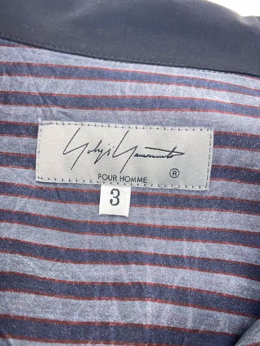 Yohji Yamamoto yohji yamamoto POUR HOMME STRIPE OPEN COLLAR BLOUSE Size US L / EU 52-54 / 3 - 3 Thumbnail
