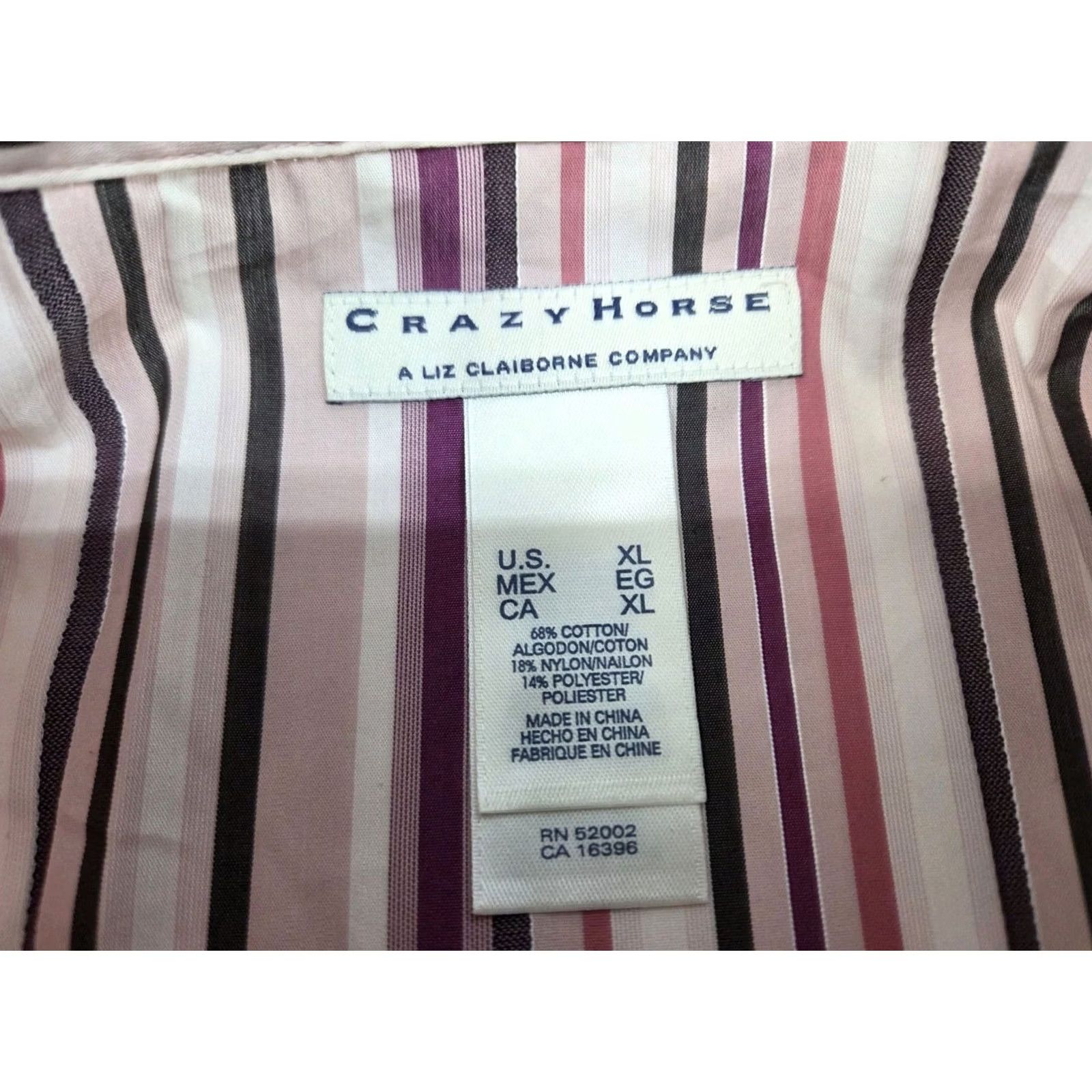 Liz Claiborne VINTAGE Crazy Horse Liz Claiborne XL Button Up Shirt Long Sleeve White Pink Red Floral Size XL / US 12-14 / IT 48-50 - 7 Thumbnail