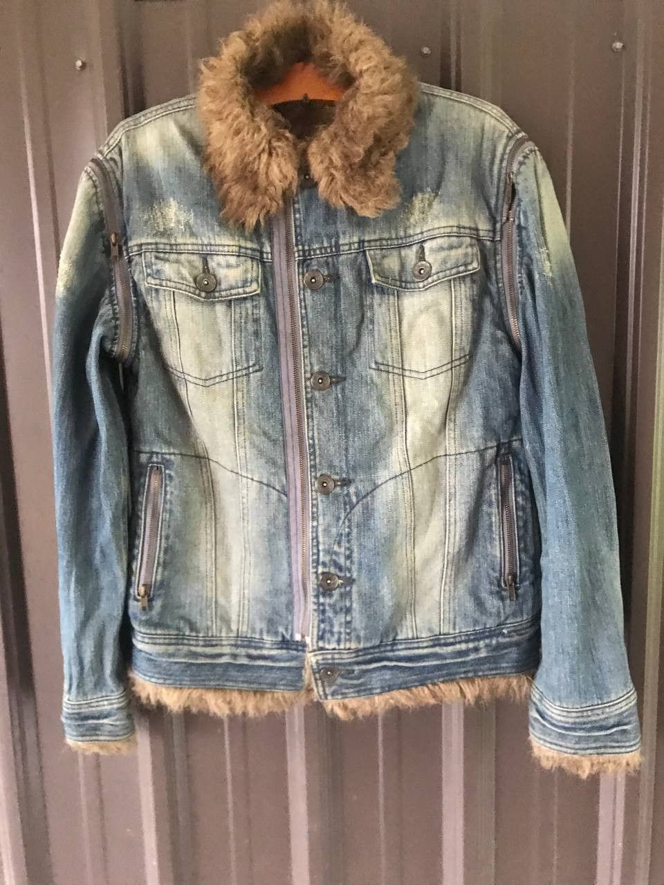 If Six Was Nine 2000s PTTP Fur Denim Jacket LGB Ifsixwasnine Style Size US S / EU 44-46 / 1 - 1 Thumbnail