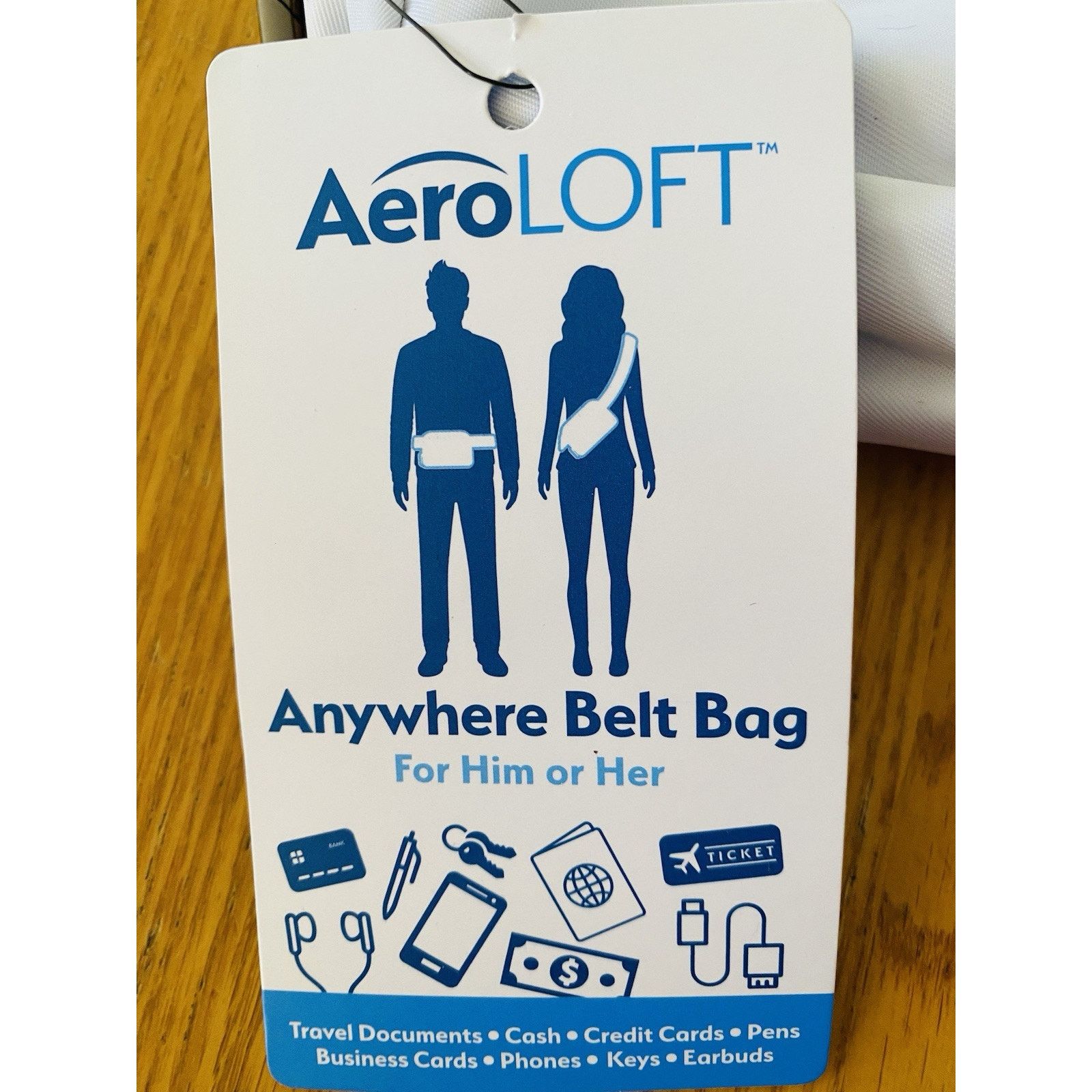 Aeropostale AeroLoft Anywhere Crossbody Belt Bag NWT-Unisex White Size ONE SIZE - 3 Thumbnail