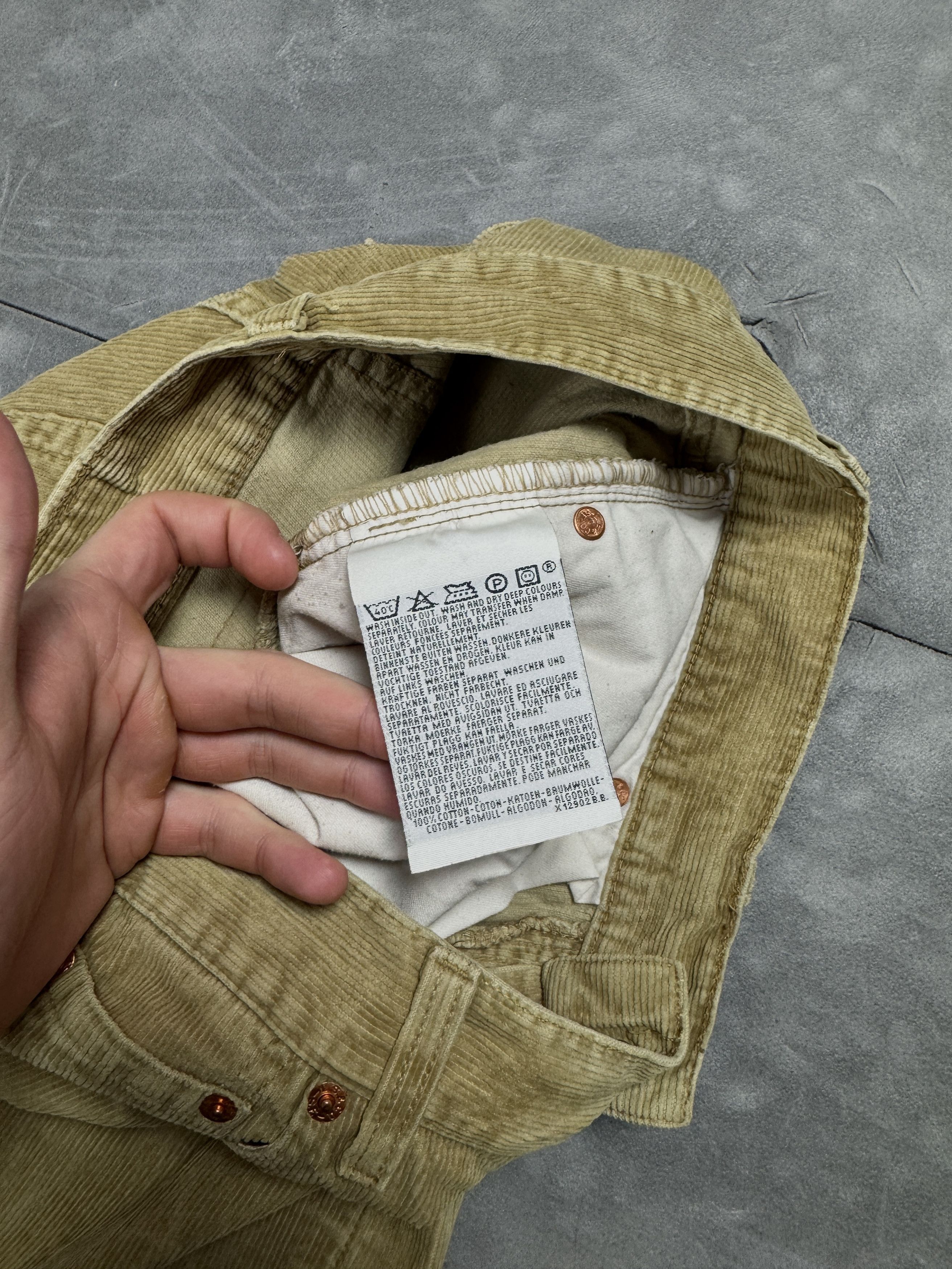 Levi's × Vintage Vintage Levi's 500 90s brown corduroy denim jeans white tab Size US 30 / EU 46 - 7 Thumbnail