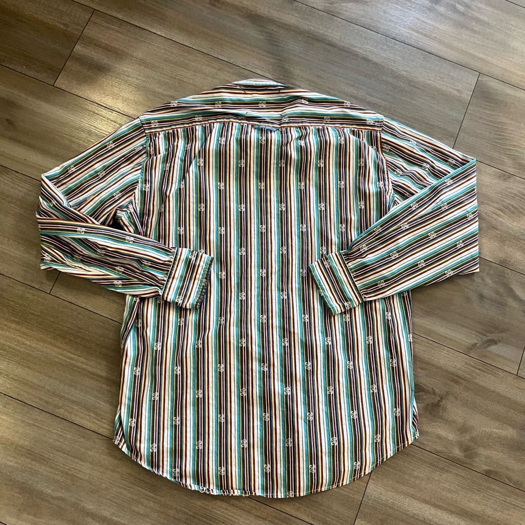 Robert Graham Robert Graham Stripe Casual Buttonup Shirt Men Large Bin J-2 Size US L / EU 52-54 / 3 - 6 Thumbnail