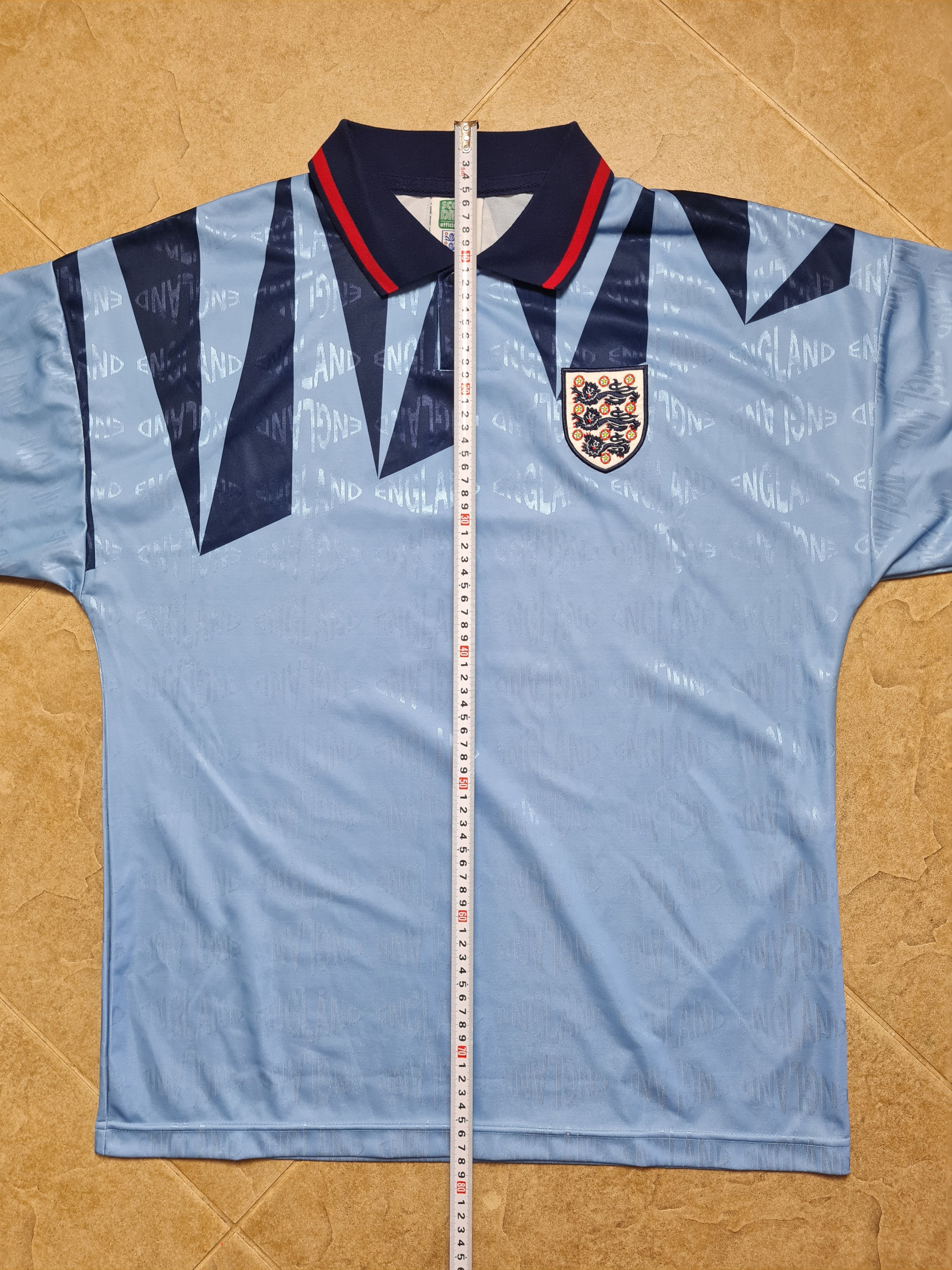 Other England Football Shirt Score Draw 3rd Away FA Retro 1990 Size US XL / EU 56 / 4 - 8 Thumbnail