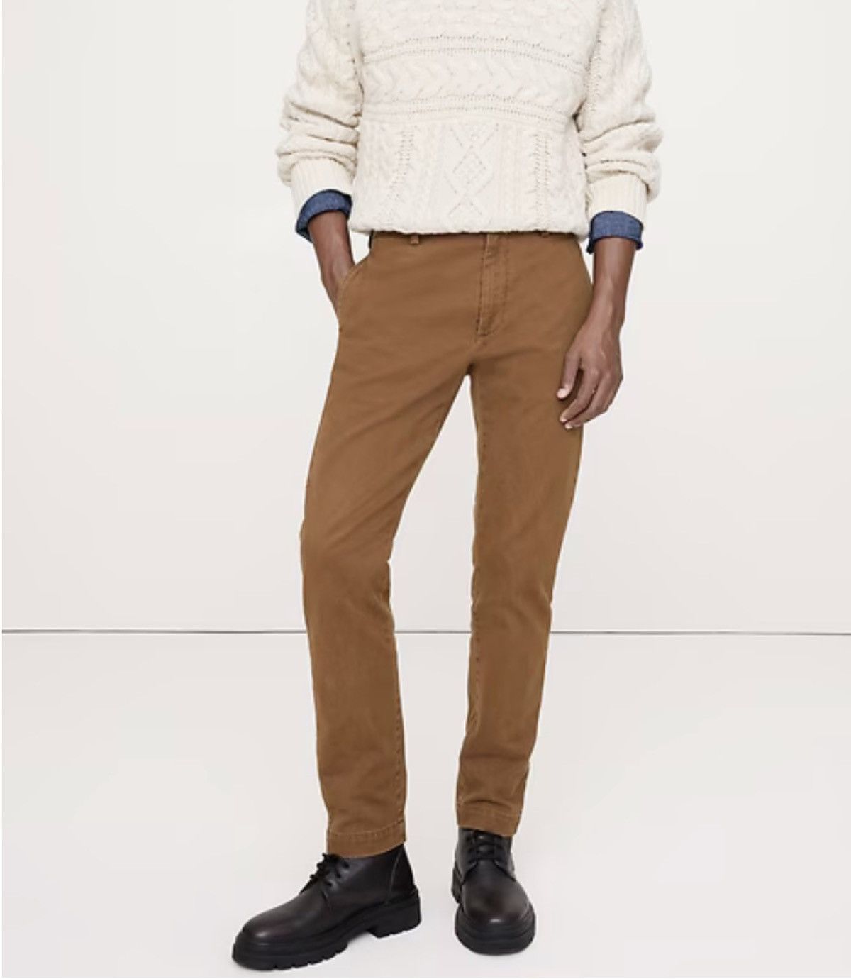 Banana Republic Banana Republic Brushed Chino Traveler Pants Brown Sz 32x32 Size US 32 / EU 48 - 4 Thumbnail