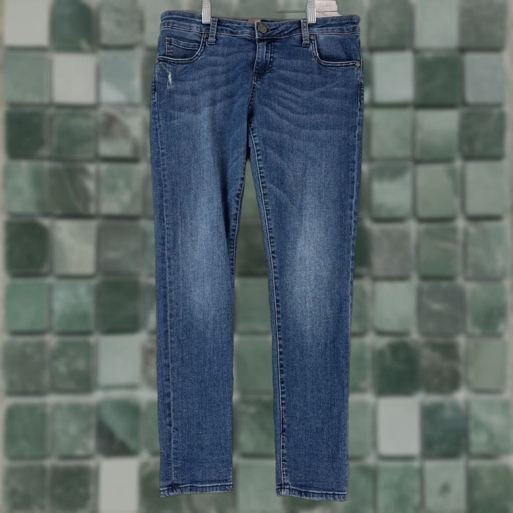 Vintage KUT from the Kloth Katy Boyfriend Jeans Womens Size 6 Blue Denim Mid-Rise Casual Jeans Size 28" / US 6 / IT 42 - 1 Thumbnail