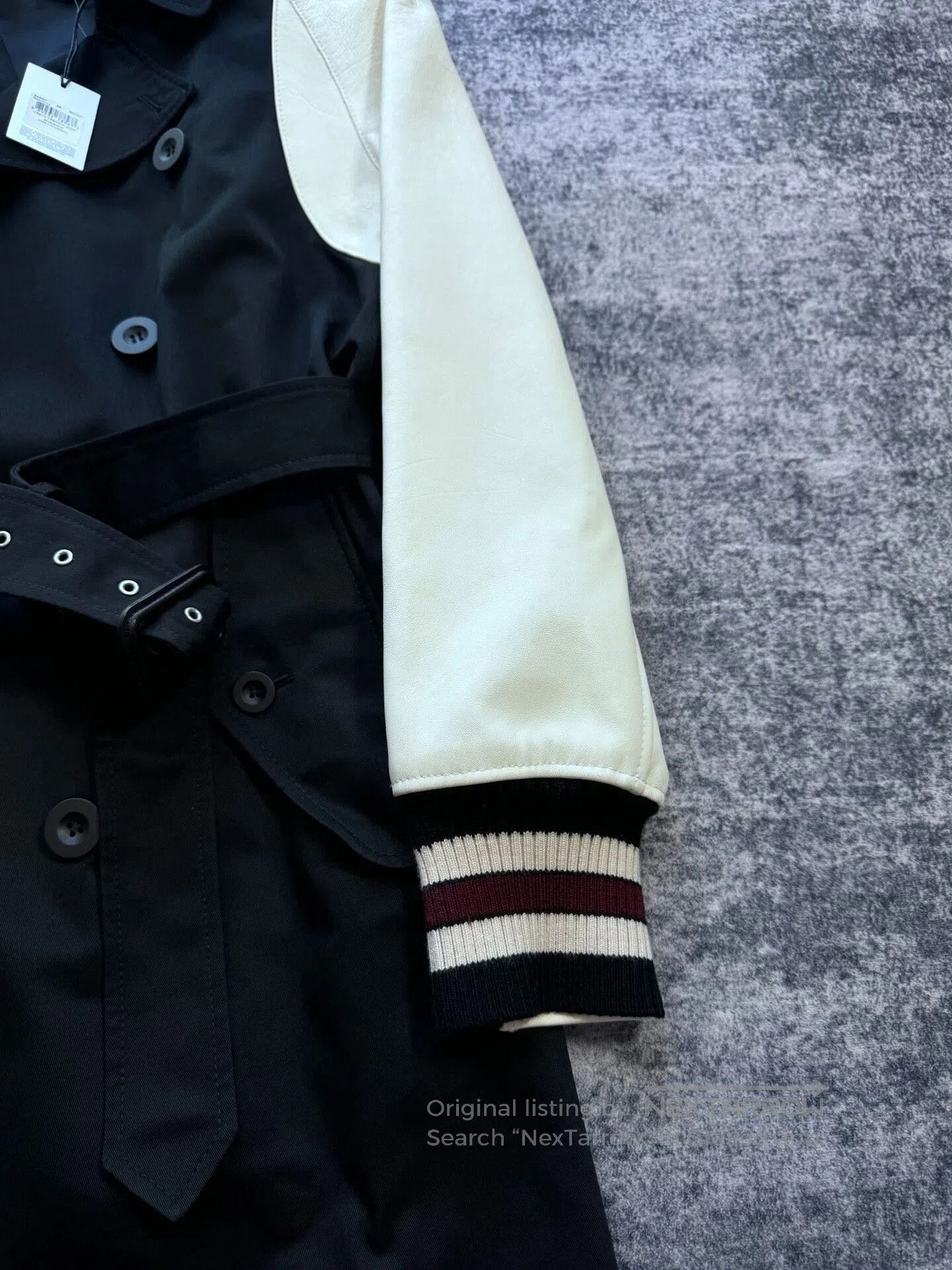 Coach Coach Black White Leather Sleeve Trench Coat. Size US M / EU 48-50 / 2 - 5 Thumbnail