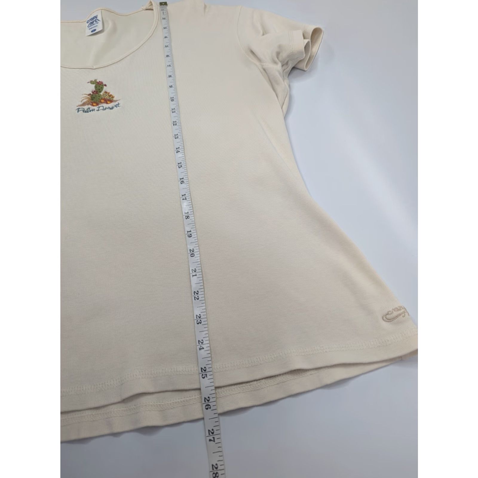 Vintage VINTAGE Crazy Shirts Hawaii Palm Desert Scoop Neck Beige Top Size XL Combed Cotton Shirt Graphic Tee Women D Size XL / US 12-14 / IT 48-50 - 5 Thumbnail