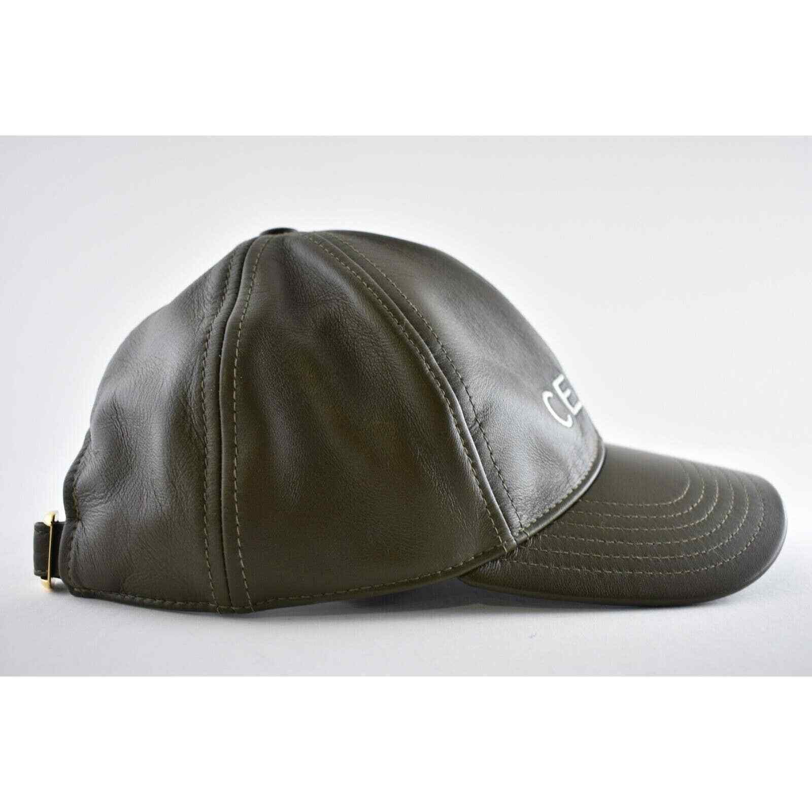 Celine Celine Paris Lamb Leather Baseball Cap Hat S Small Size ONE SIZE - 7 Thumbnail