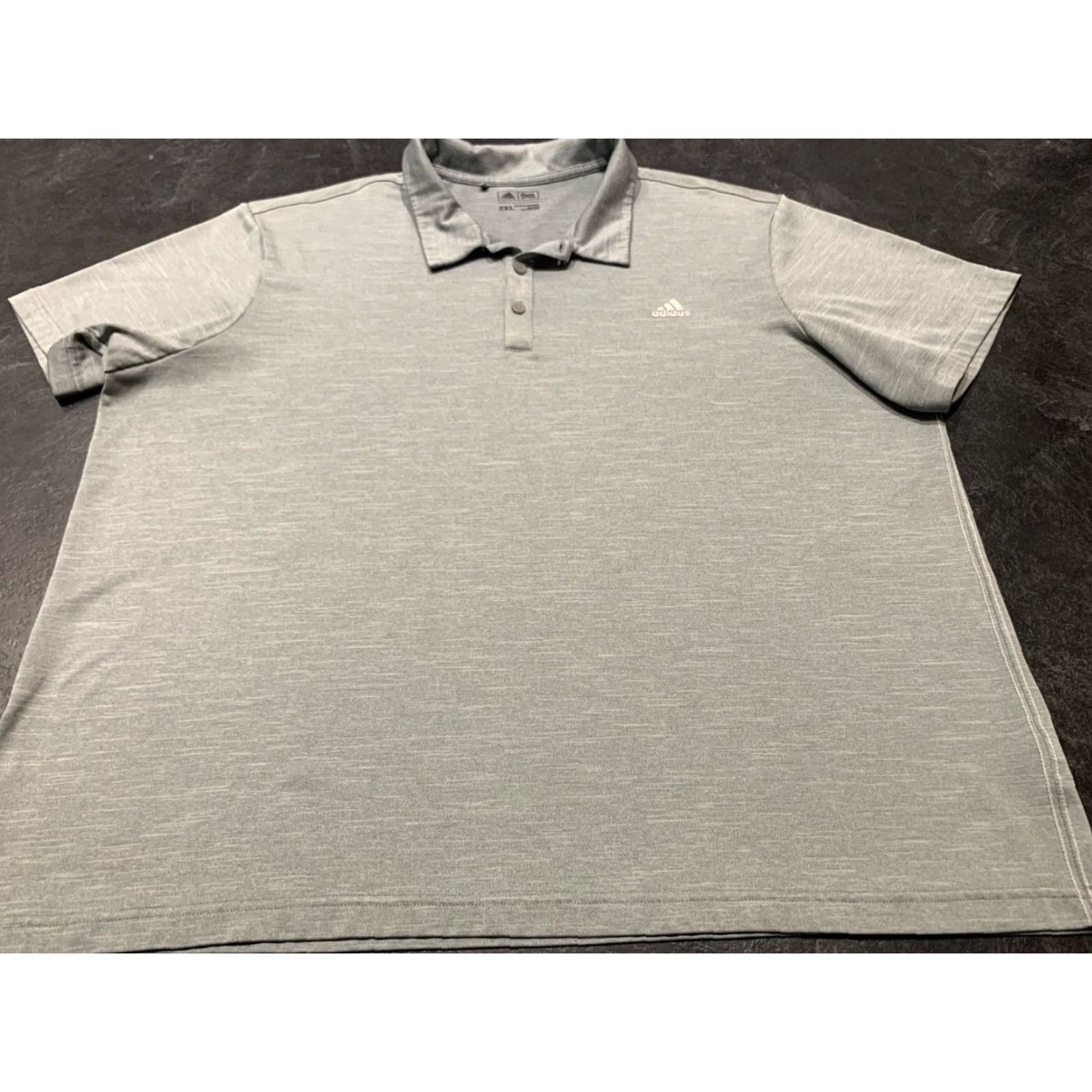 Adidas ADIDAS Men's 2XL Short Sleeve Golf Polo Shirt Gray Solid Regular Fit Size US XXL / EU 58 / 5 - 2 Thumbnail