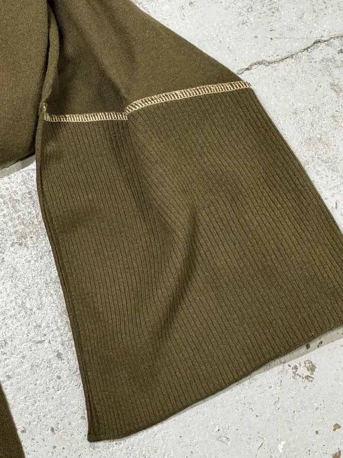 Dolce & Gabbana AW2003 Dolce & Gabbana Green Double Pocket Wool Scarf Size ONE SIZE - 8 Thumbnail