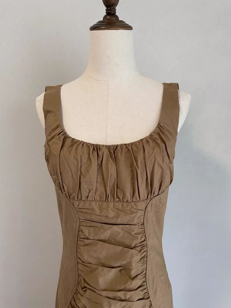 Issey Miyake Issey Miyake Brown dress Size L / US 10 / IT 46 - 2 Thumbnail