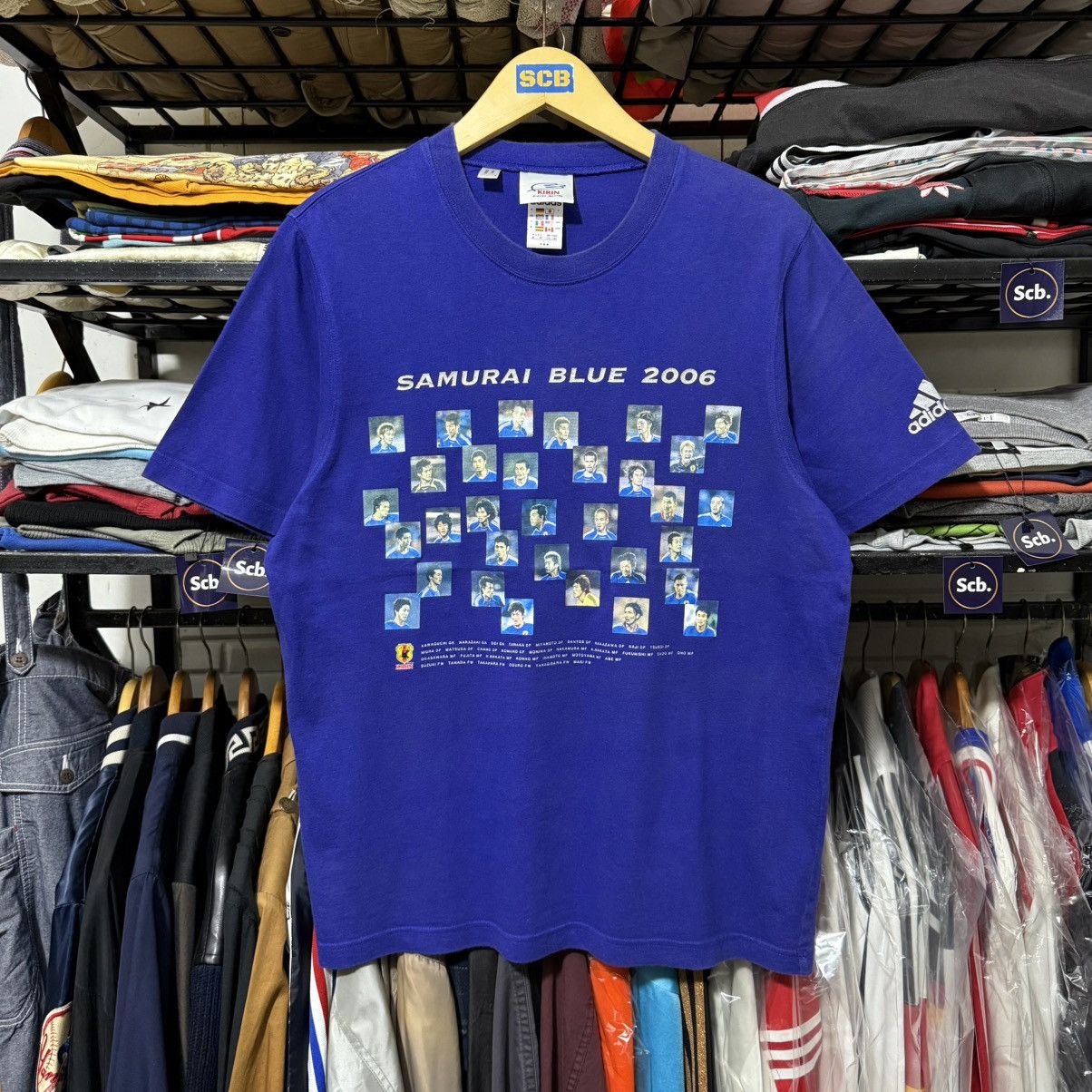 Adidas Adidas JFA japan kirin samurai blue 2006 t shirt Size US L / EU 52-54 / 3 - 1 Thumbnail