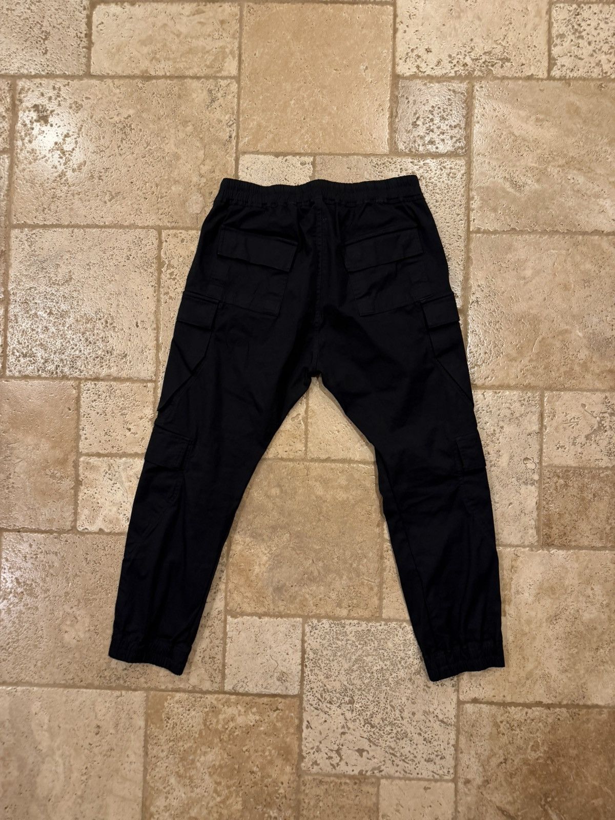 Rick Owens Rick Owens SS25 Mastodon Megacargo Black Poplin Trousers Size US 36 / EU 52 - 12 Thumbnail