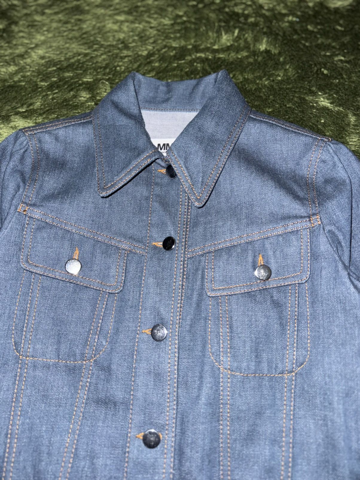 MM6 [36] MM6 Maison Margiela Made in Italy Ruffle Denim Jacket Size S / US 4 / IT 40 - 3 Thumbnail