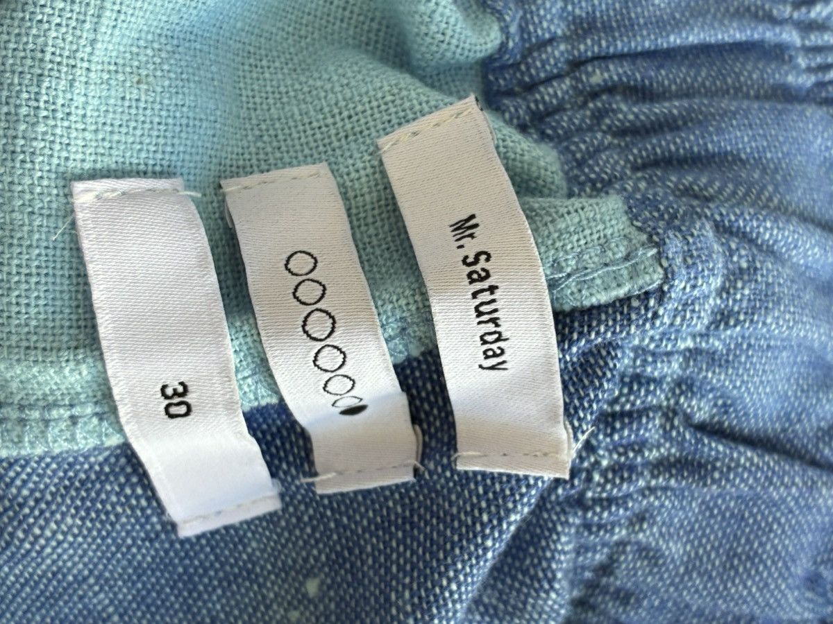 Mr. Saturday Blue Canvas 'Good Luck' Shorts Size US 30 / EU 46 - 4 Thumbnail