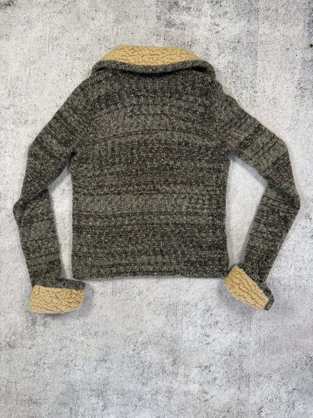 Prada Prada Charcoal Mohair Cardigan with Shearling Trim size 44 Size M / US 6-8 / IT 42-44 - 17 Thumbnail