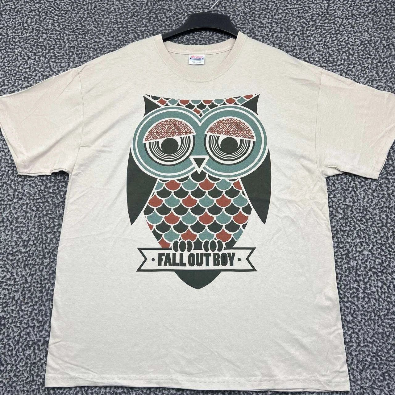 Hanes Vintage Fall Out Boy Shirt Men XL Owl Hanes Cotton Deadstock Size US XL / EU 56 / 4 - 1 Thumbnail