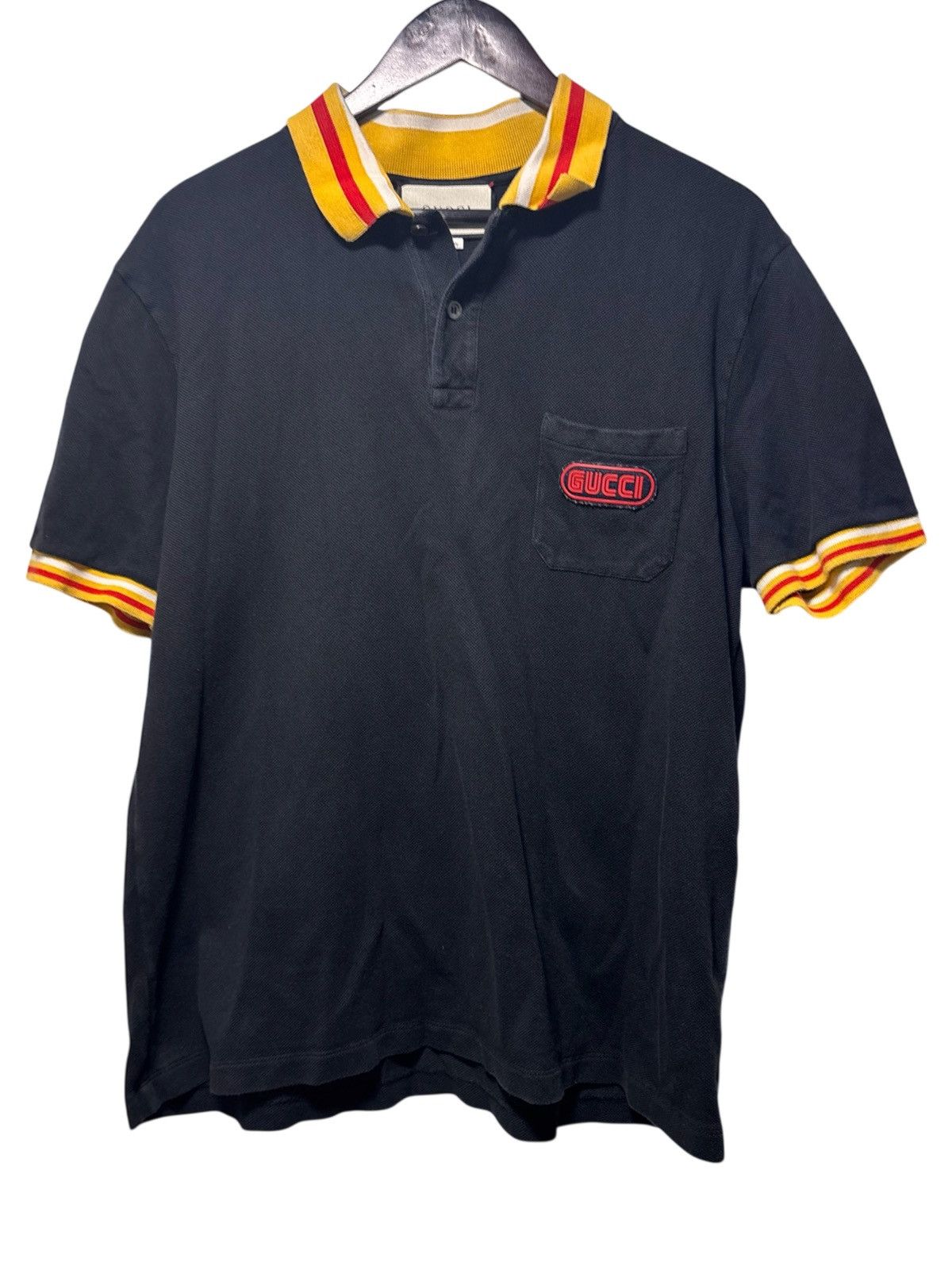 Gucci Gucci Mens 2XL Badge Polo Shirt Kanoko Short Sleeve Size US XXL / EU 58 / 5 - 1 Thumbnail