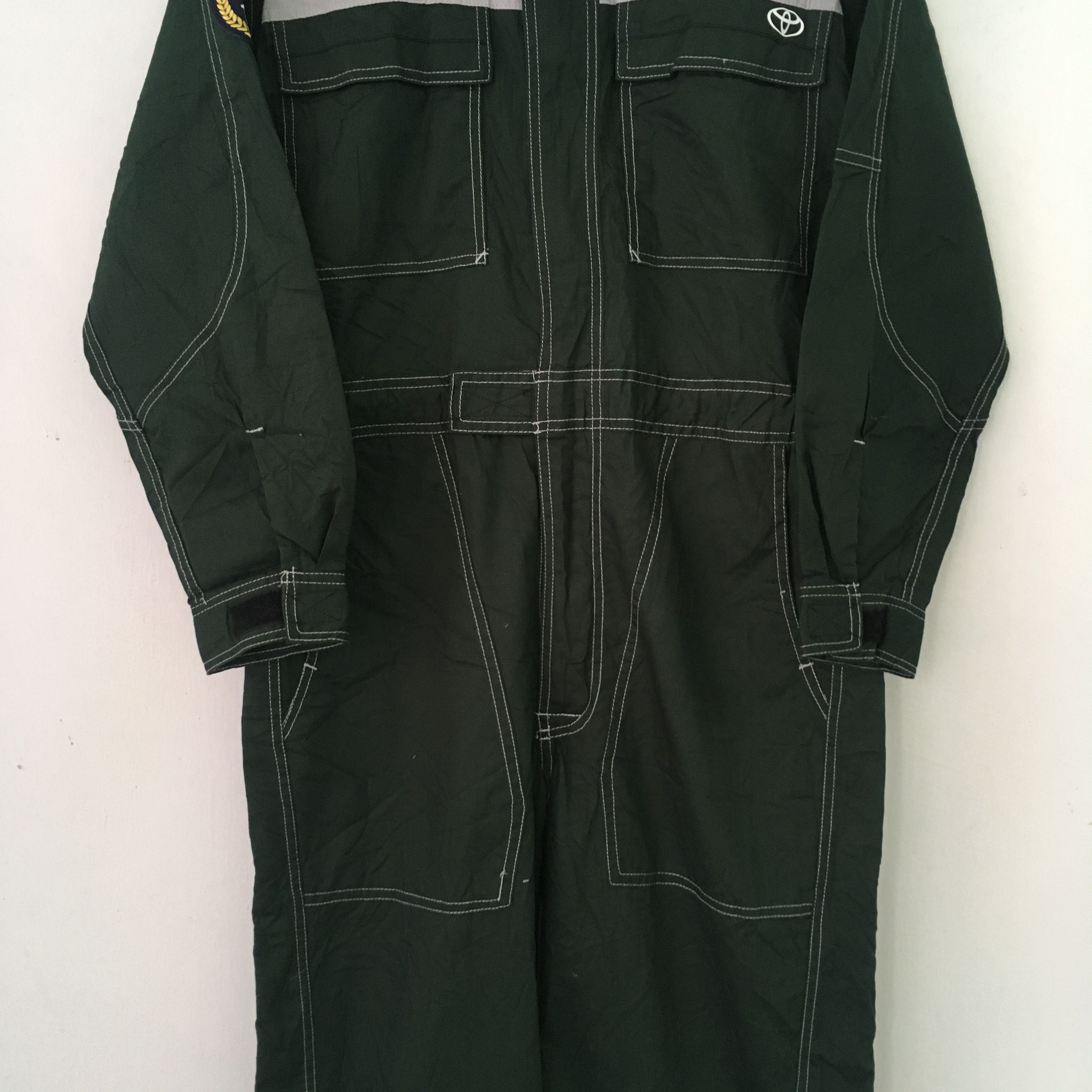 Japanese Brand Vintage 90's Toyota Techno Japan Green Coveralls Size US M / EU 48-50 / 2 - 4 Thumbnail
