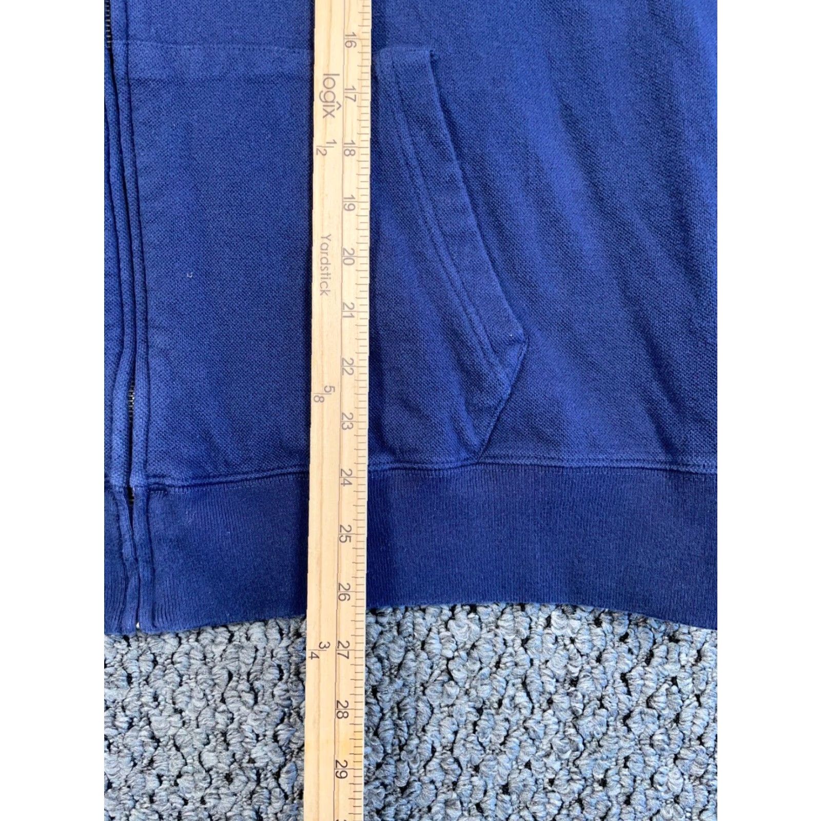 Polo Ralph Lauren Polo Ralph Lauren Hoodie Full Zip Adult XL Dark Blue Pique Cotton Embroidered Pony Heavyweight Relaxed Fit Mens 90s Retro Size US XL / EU 56 / 4 - 6 Thumbnail