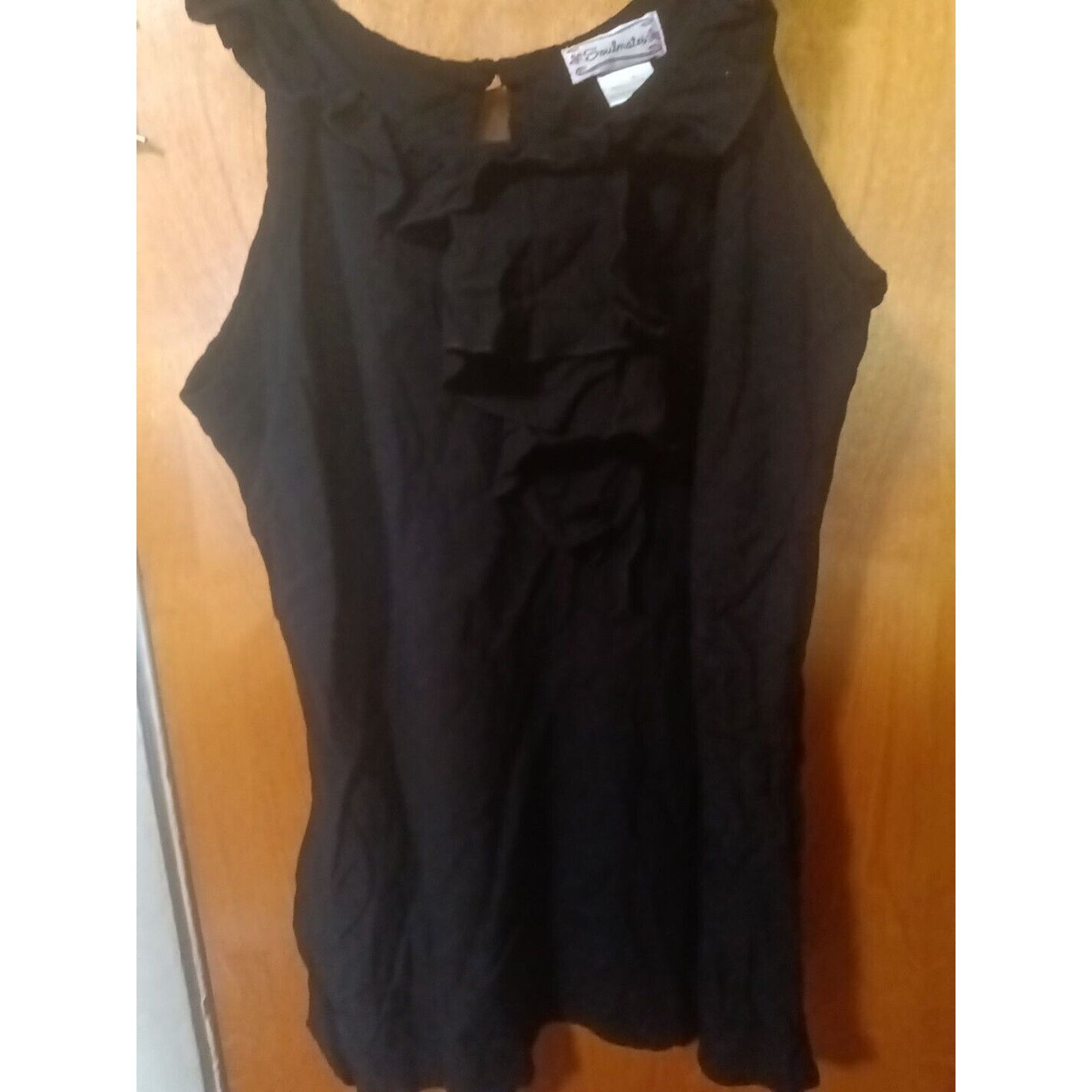 Other Soulmates Woman's Size Xl Black Tank Top With Ruffle Size XL / US 12-14 / IT 48-50 - 1 Thumbnail
