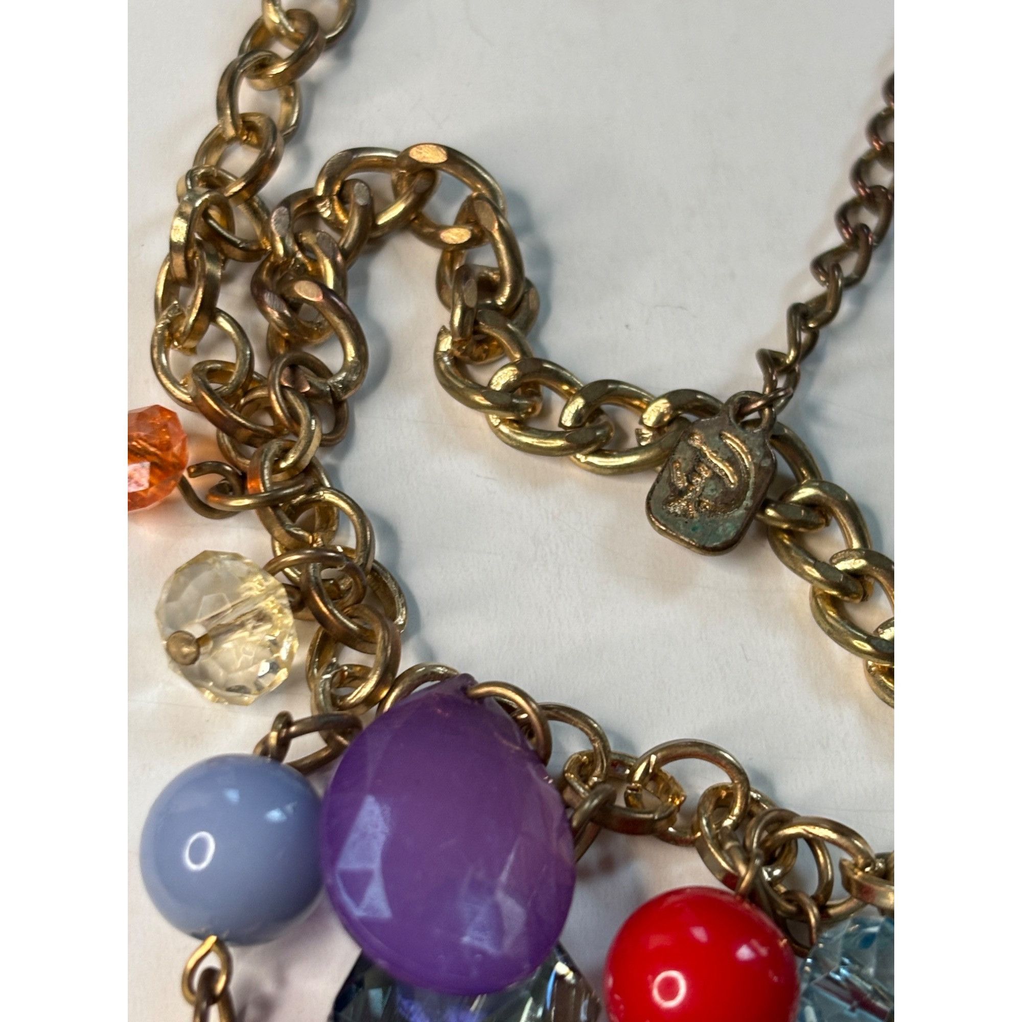 Other Chunky Multi-Color Beaded Statement Necklace With Gold-Tone Size ONE SIZE - 10 Thumbnail