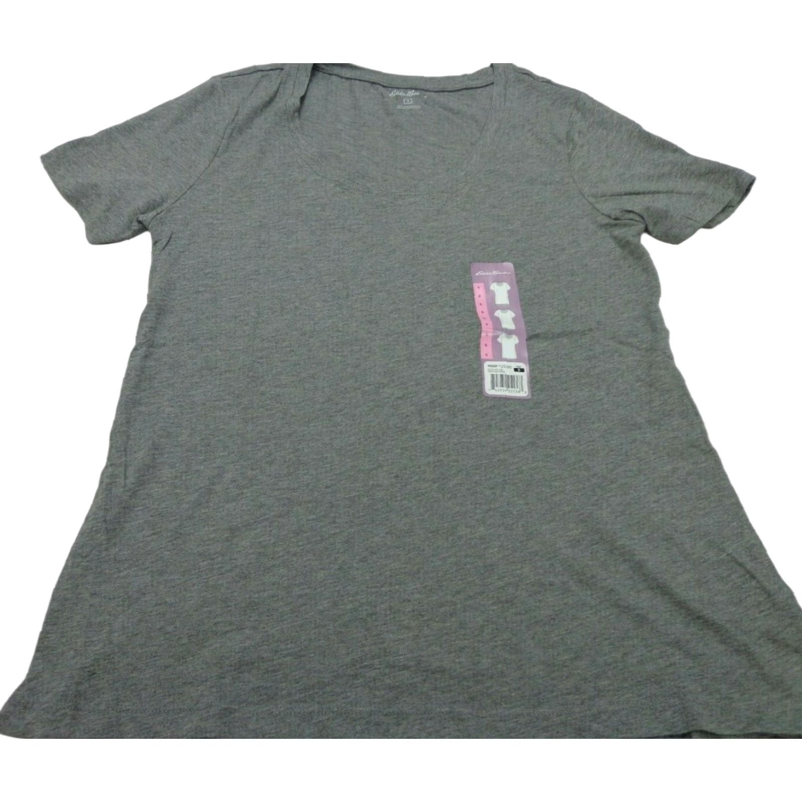 Eddie Bauer Eddie Bauer Womens Scoop Neck T-Shirt Heather Steel Gray SMALL MSRP-5 Size S / US 4 / IT 40 - 1 Thumbnail