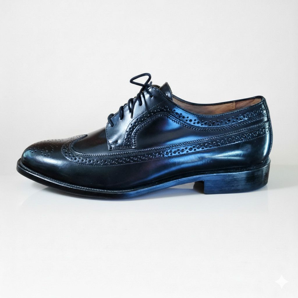 Bostonian Bostonian Luxe Men's 12 NEW Shoes Black Leather Oxford Wing Size US 12 / EU 45 - 3 Thumbnail