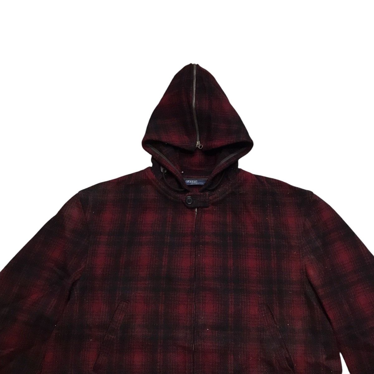 Polo Ralph Lauren Vintage 80s Polo Ralph Lauren Wool Jacket Workers Hoodies Size US XL / EU 56 / 4 - 2 Thumbnail