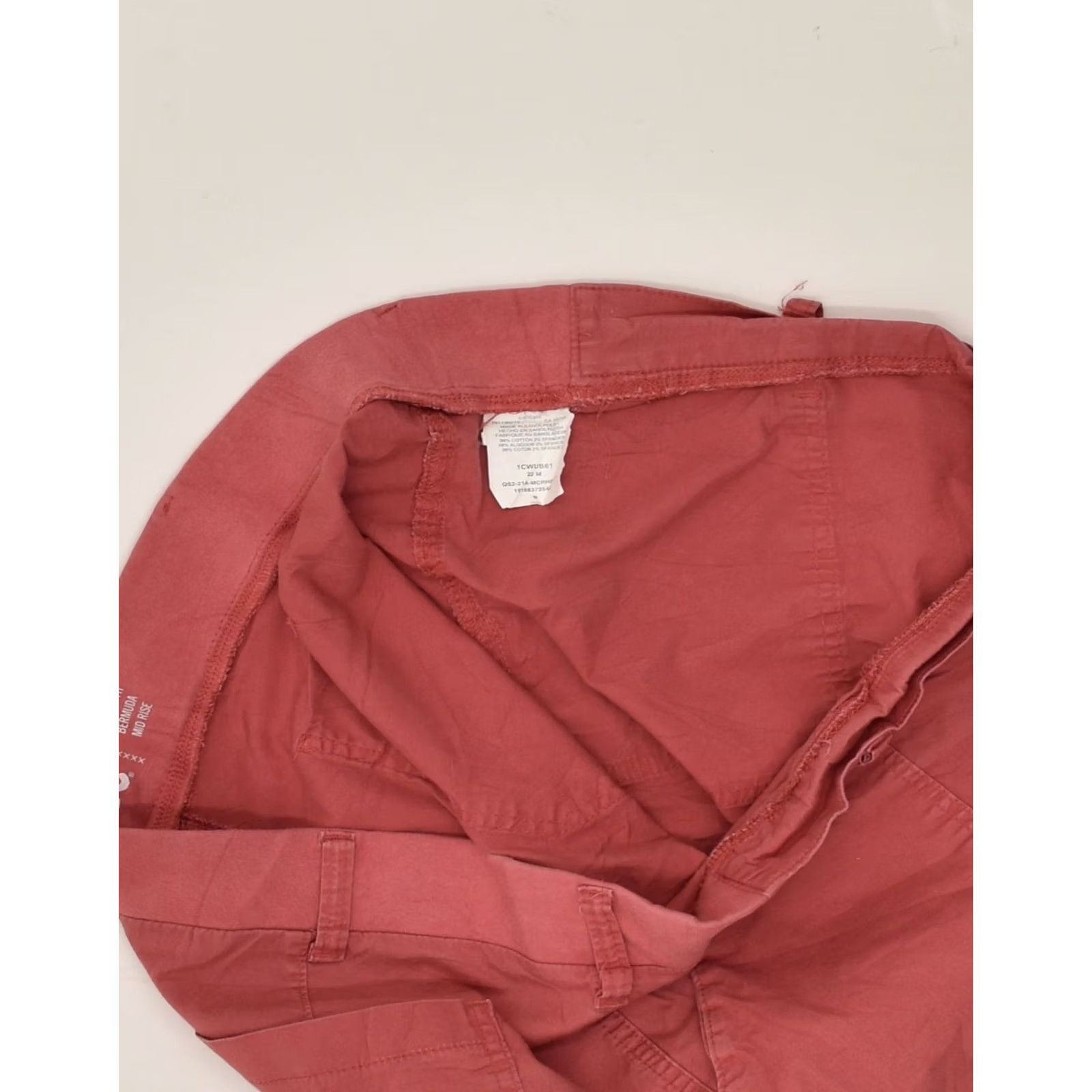 Lee LEE Womens Regular Fit Mid Rise Bermuda Shorts W44 3XL Red Cotton Size 30" / US 8 / IT 44 - 3 Thumbnail