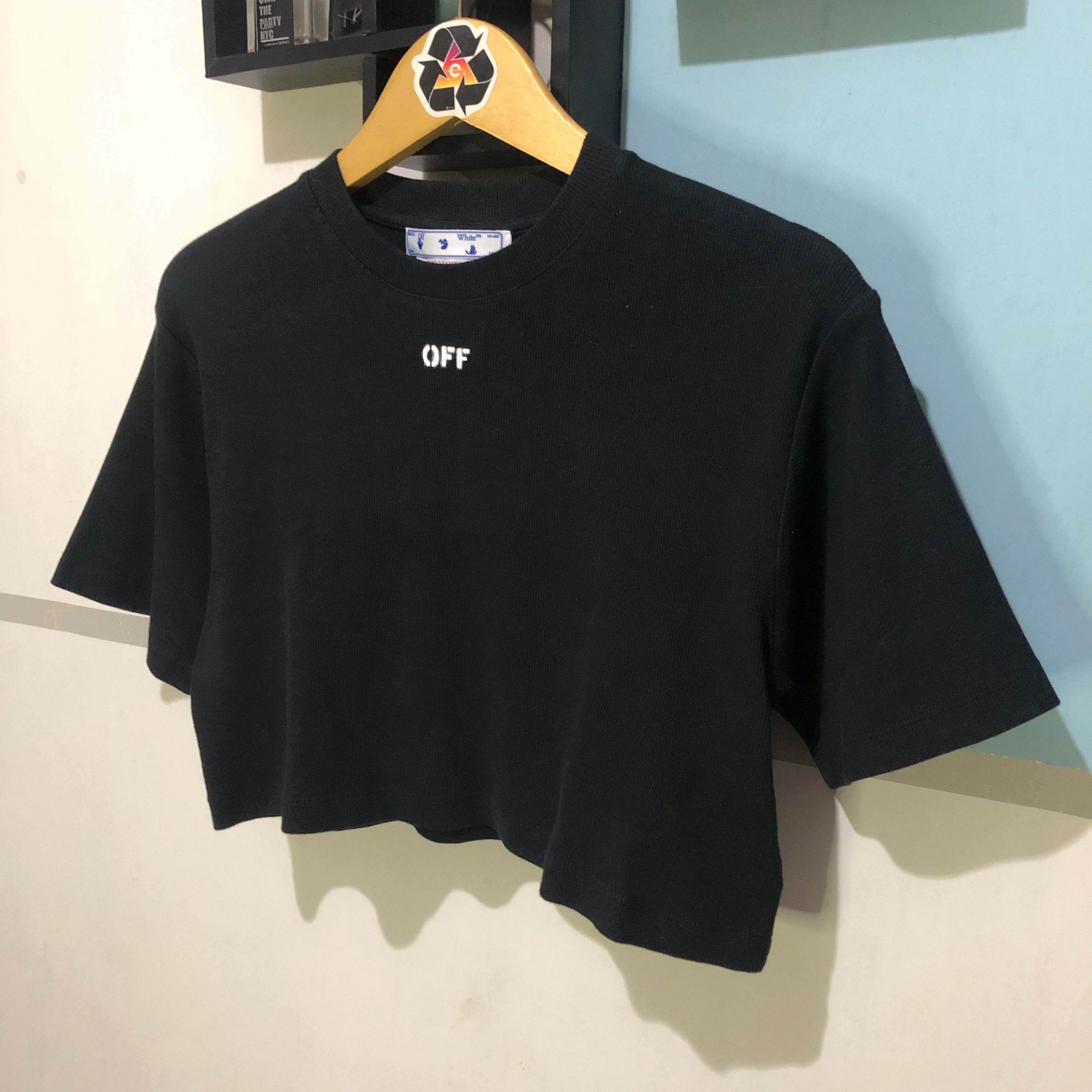 Off-White Off-White Stamp Rib Crop Top Size XS / US 0-2 / IT 36-38 - 3 Thumbnail
