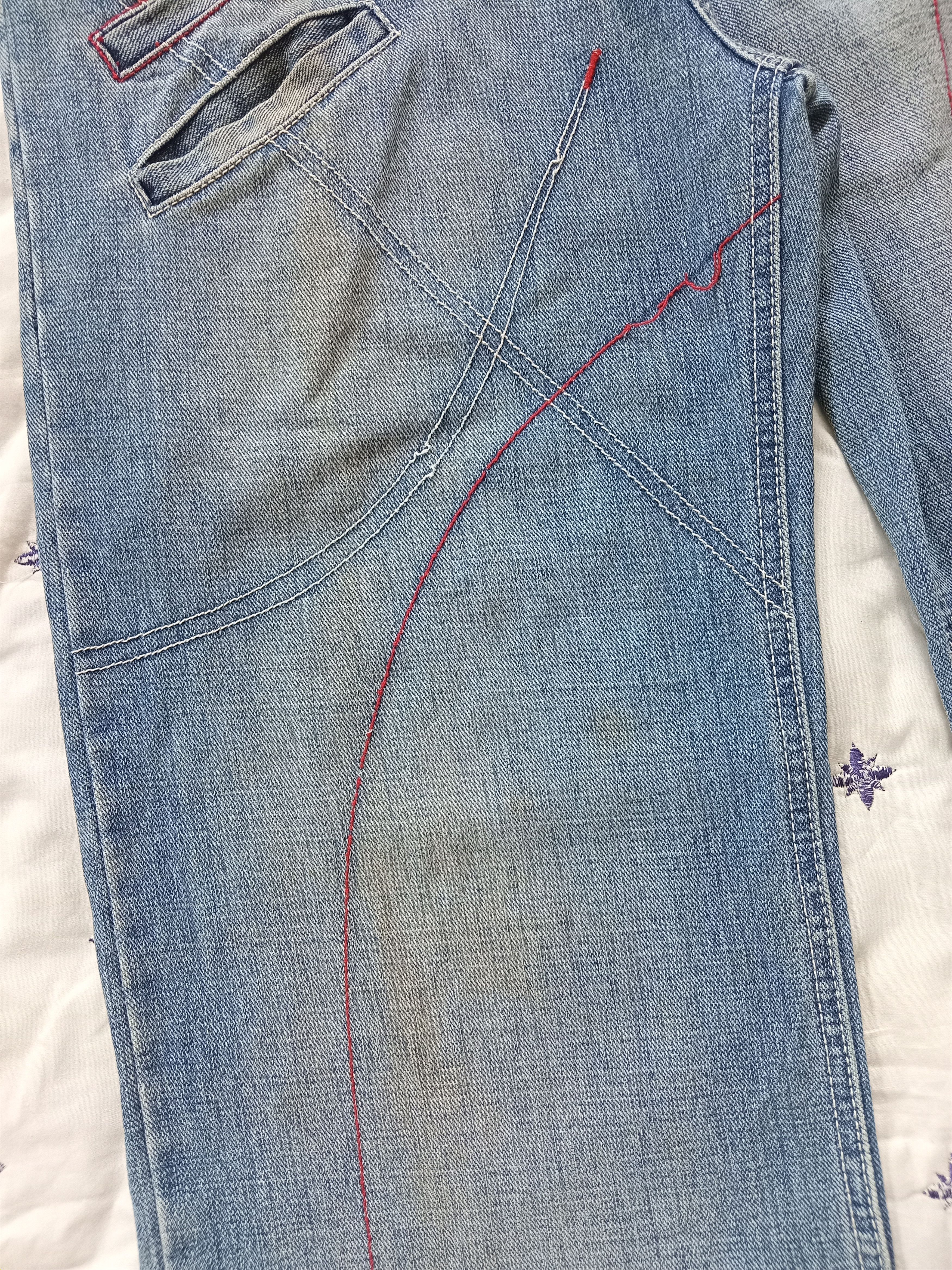 JNCO × Japanese Brand Vintage PACO Distressed Embroidered Baggy Jeans Size US 29 - 13 Thumbnail