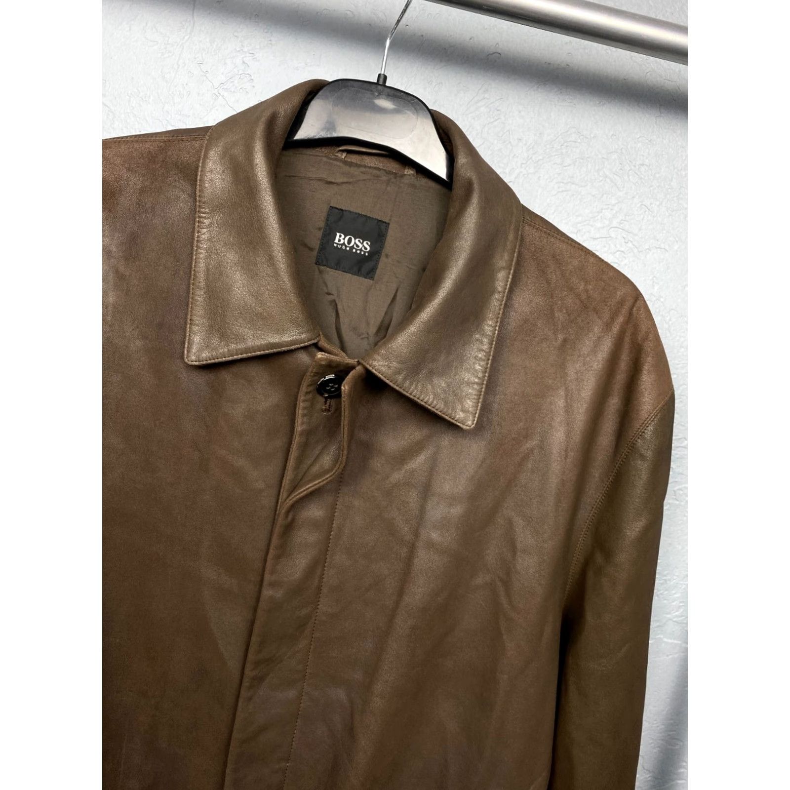 Hugo Boss HUGO BOSS Jacket Mens Leather Vintage Size L Brown 52 Size US L / EU 52-54 / 3 - 2 Thumbnail