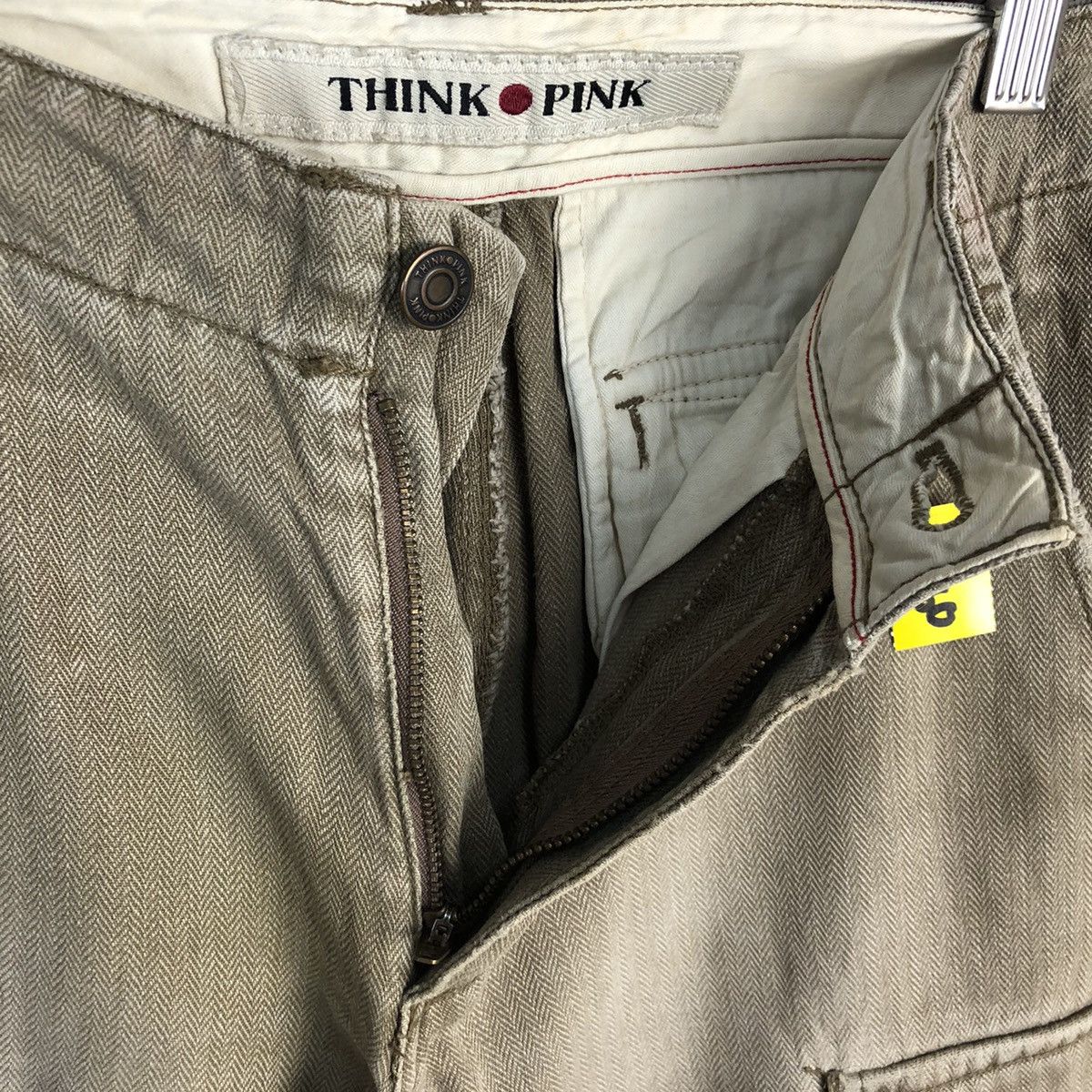 Japanese Brand Think Pink faded Cargo utility Multipocket Pants #A1160 Size US 29 - 14 Thumbnail