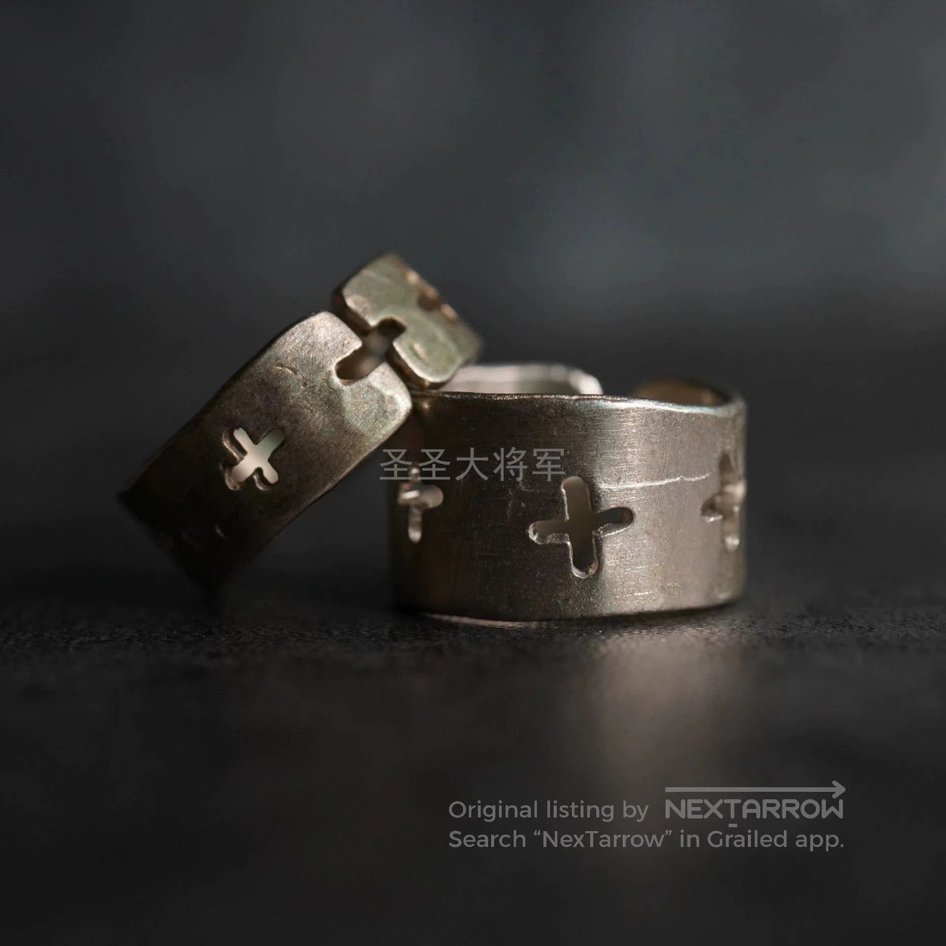 Ma+ Multi Cross Cutout Open Cuff Rings. Size ONE SIZE - 2 Thumbnail