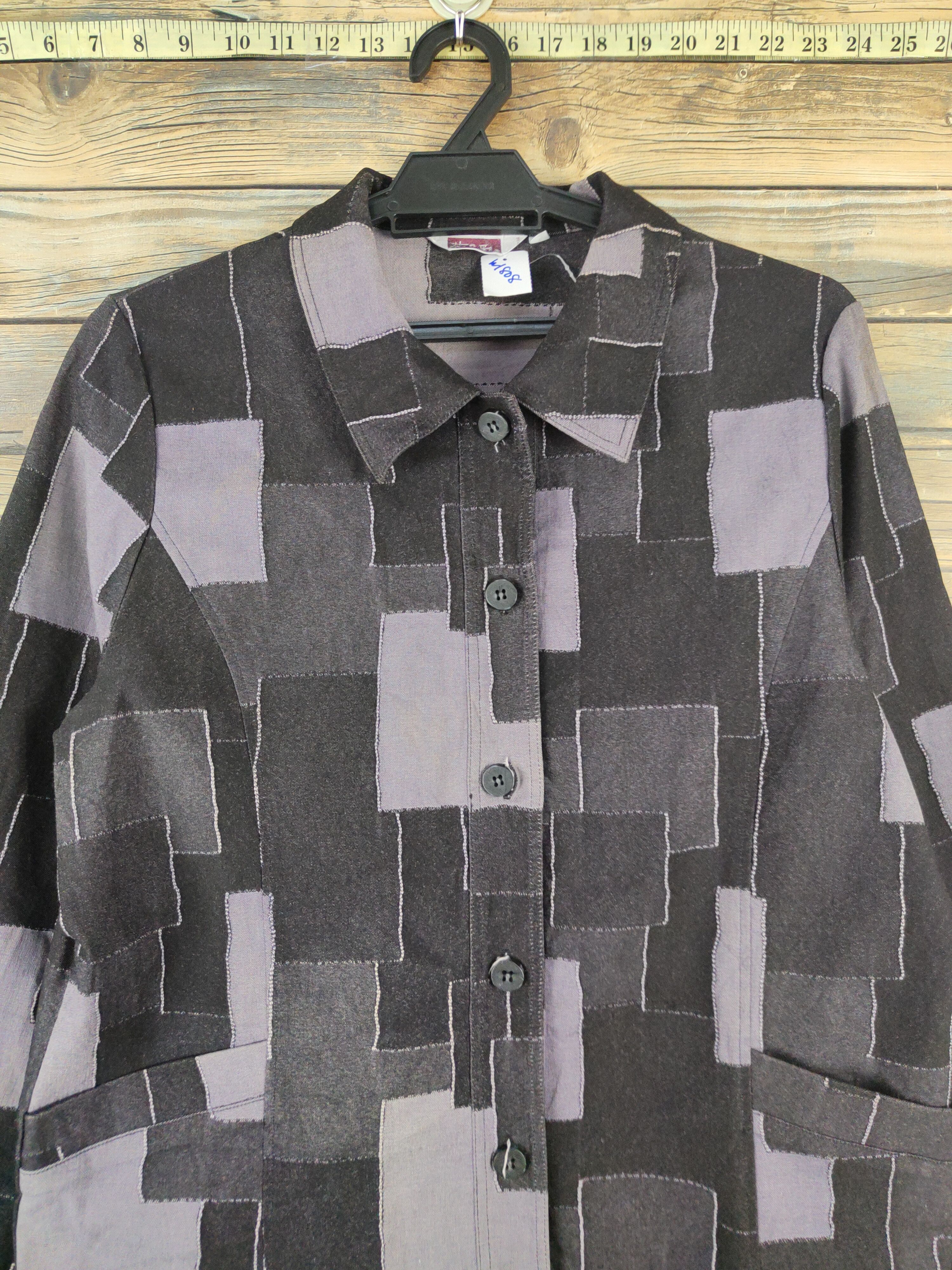 Japanese Brand Japanese Brand Black Purple Button Up Shirts #W1808 Size M / US 6-8 / IT 42-44 - 2 Thumbnail