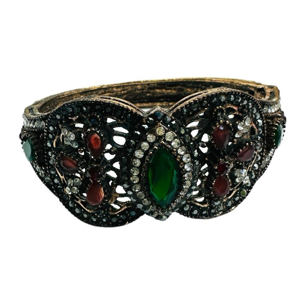 Other COLORFUL BULK LOT BRACELETS Spider Rhinestone Brass Cuff Ban Size ONE SIZE - 5 Thumbnail