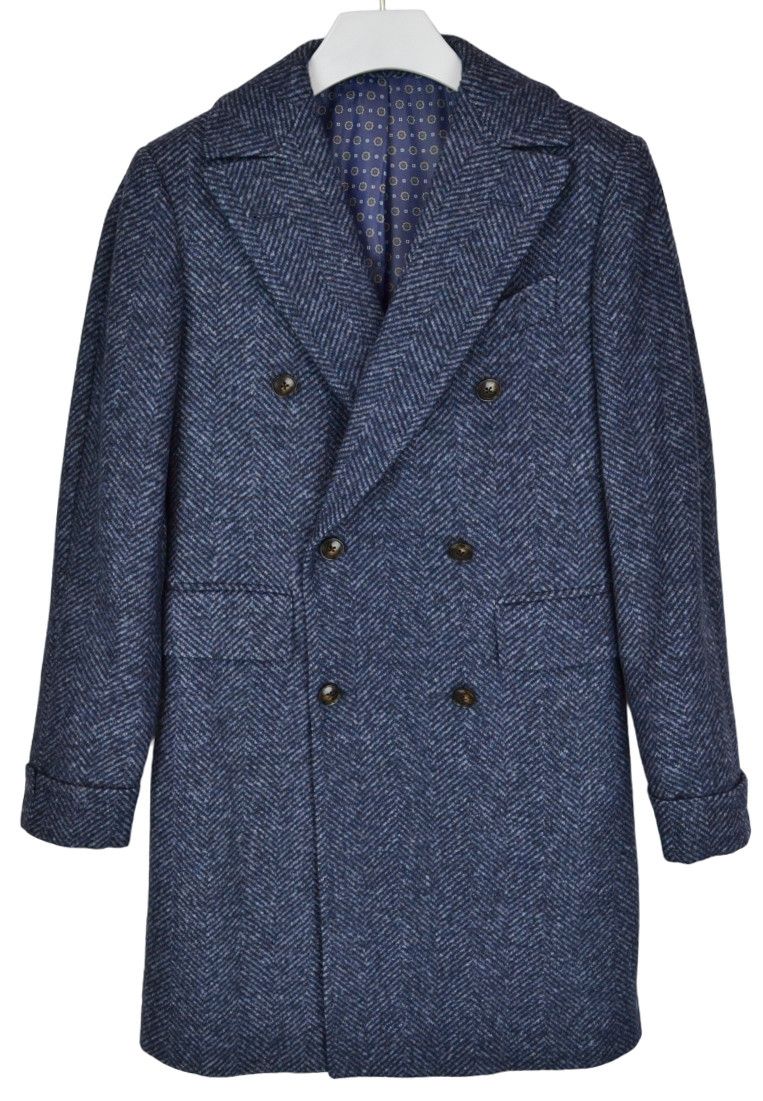 image of Suitsupply Jort Merano Coat Men's Uk 38 Wool Alpaca in Blue (Size Medium)