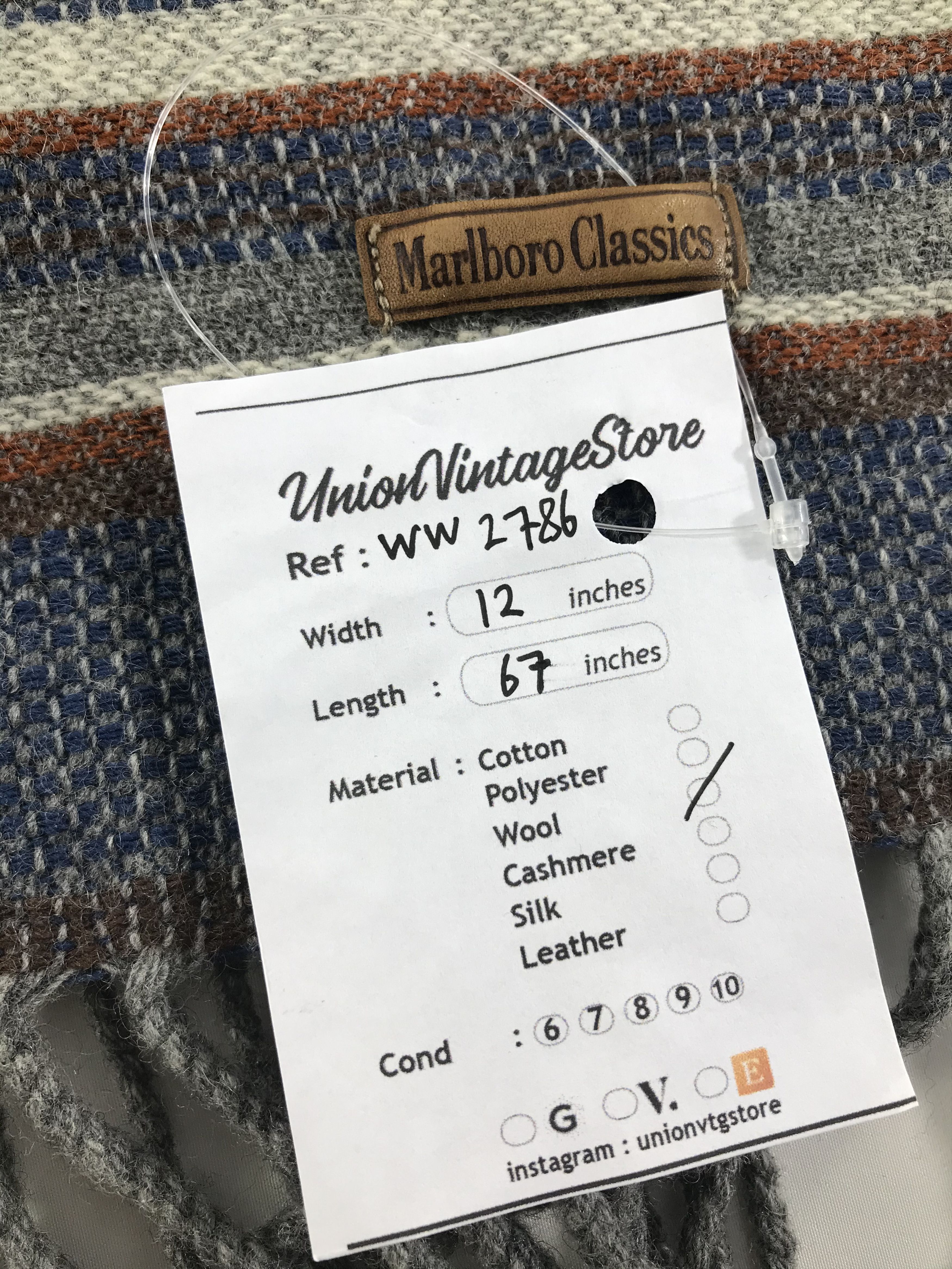 Marlboro Classics Vintage Marlboro Classics Scarf / Muffler / Neckwear -WW2786 Size ONE SIZE - 5 Thumbnail