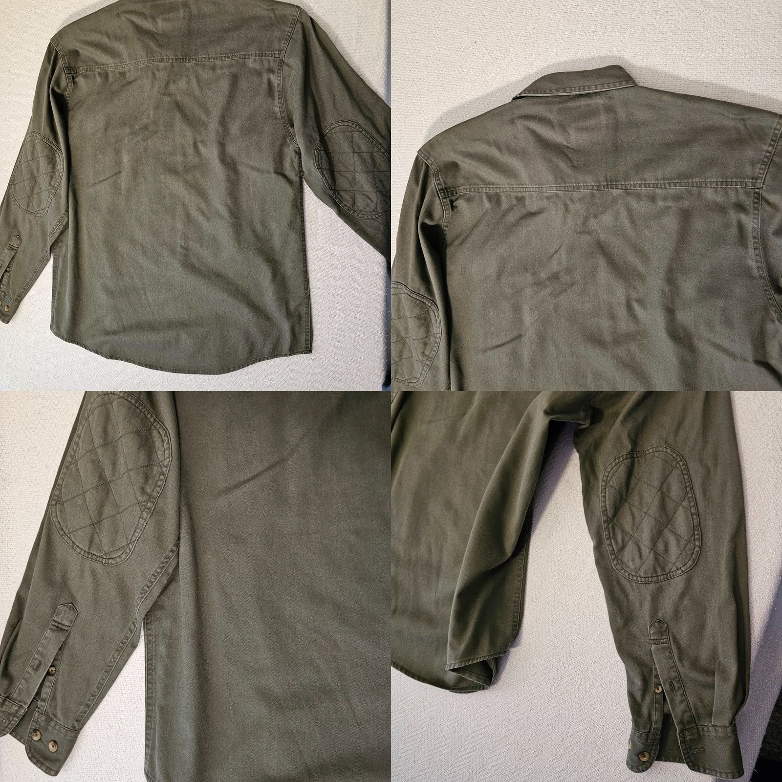Vintage Magellan Button-Down Shirt Work Heavyweight Long Sleeve Quilted Acc Green Cotton Mens M Size US M / EU 48-50 / 2 - 8 Thumbnail