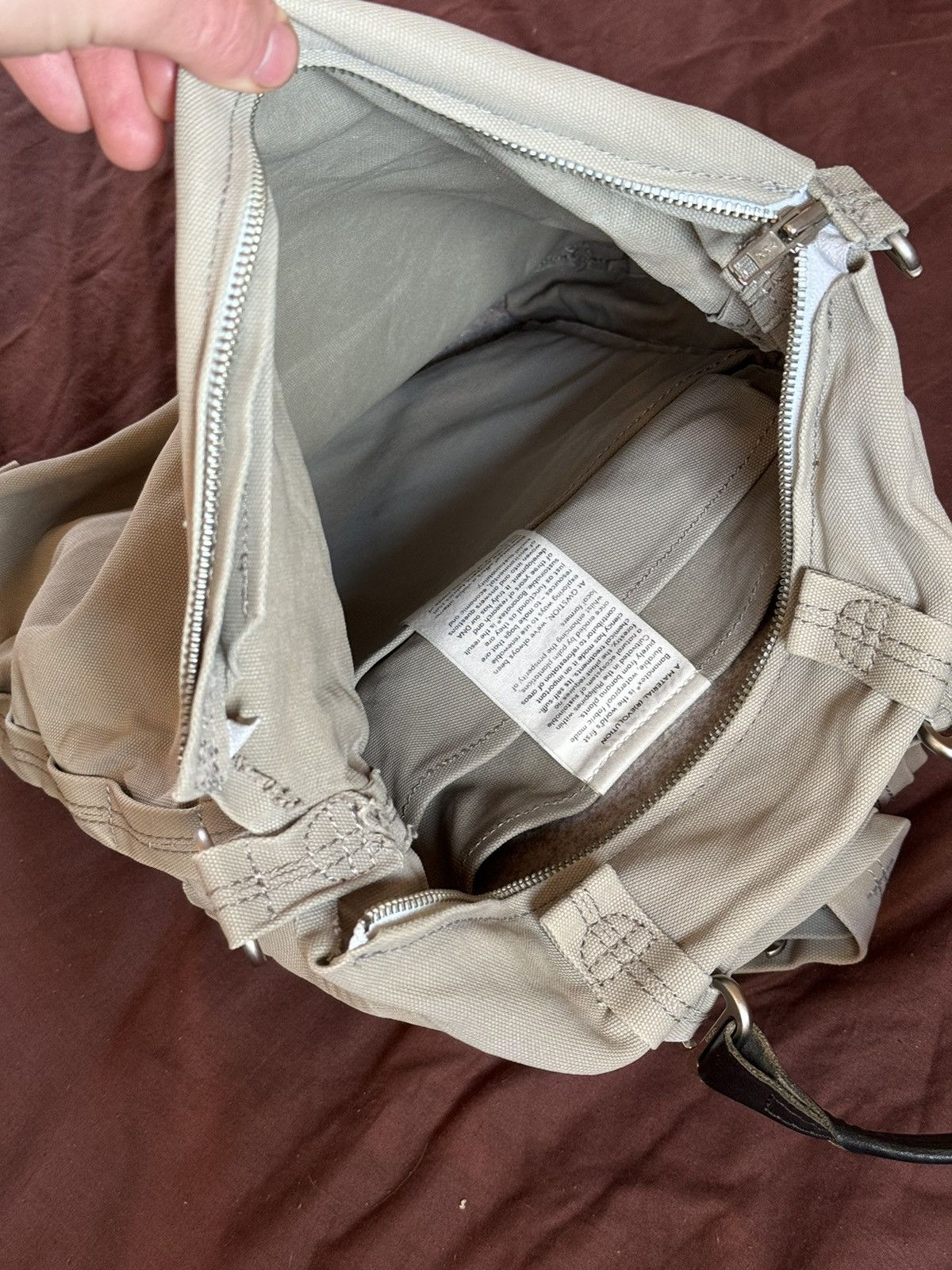 Japanese Brand × QWSTION QWSTION Bananatex laptop nylon/leather square backpack bag Size ONE SIZE - 7 Thumbnail